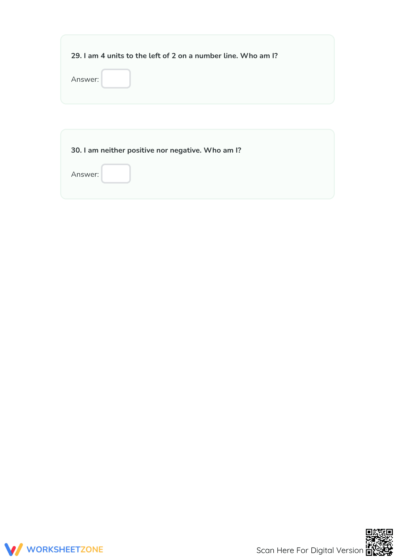 Essential Integers Comparing Worksheet | Grade 5 Math - Page 5