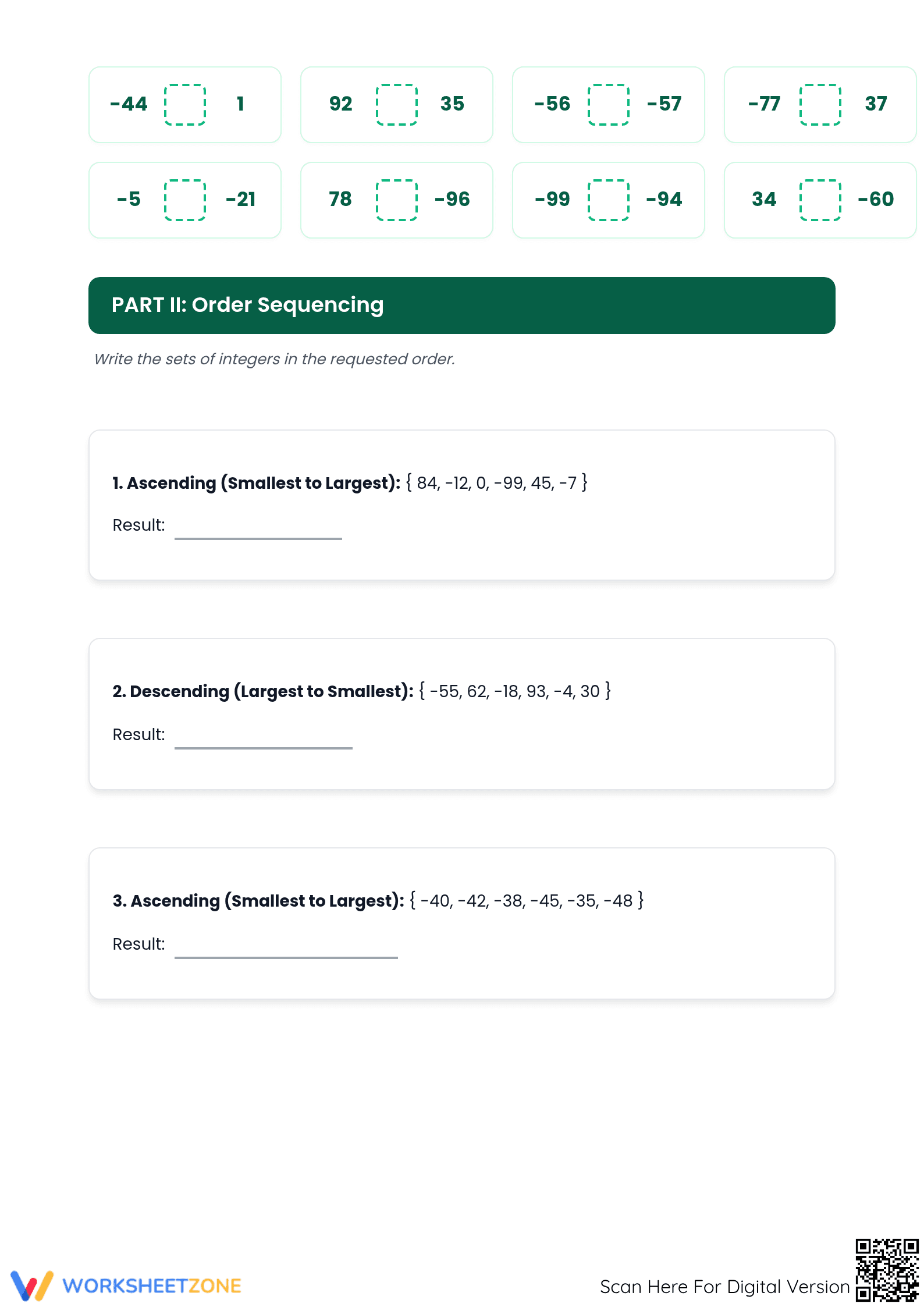 Advanced Integer Comparison Worksheet | Essential Grade 5 Math - Page 2