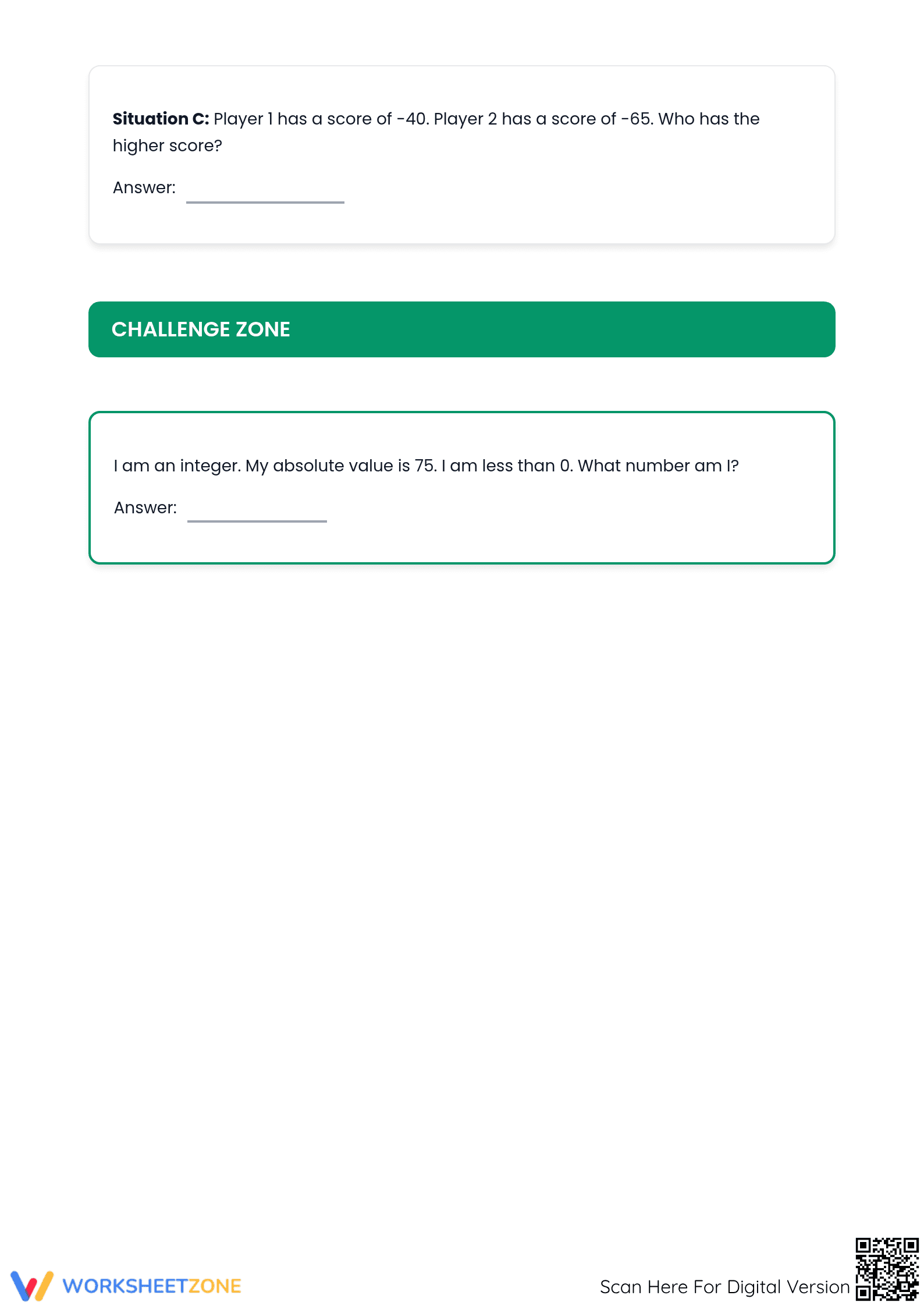Advanced Integer Comparison Worksheet | Essential Grade 5 Math - Page 4