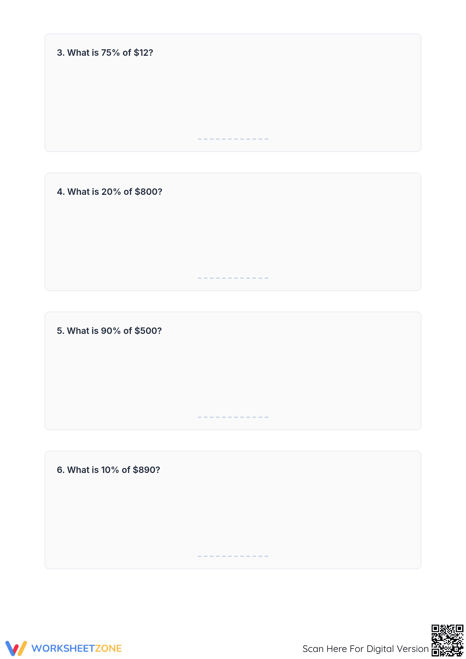 Essential Percent Calculation Worksheet | Grade 6 Math - Page 2