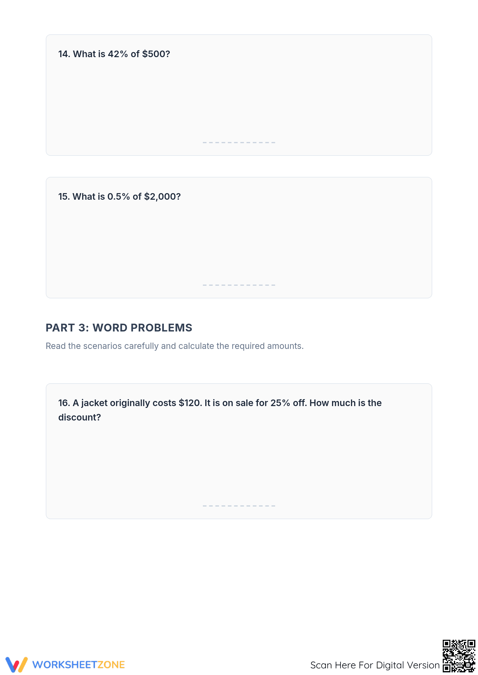 Essential Percent Calculation Worksheet | Grade 6 Math - Page 5