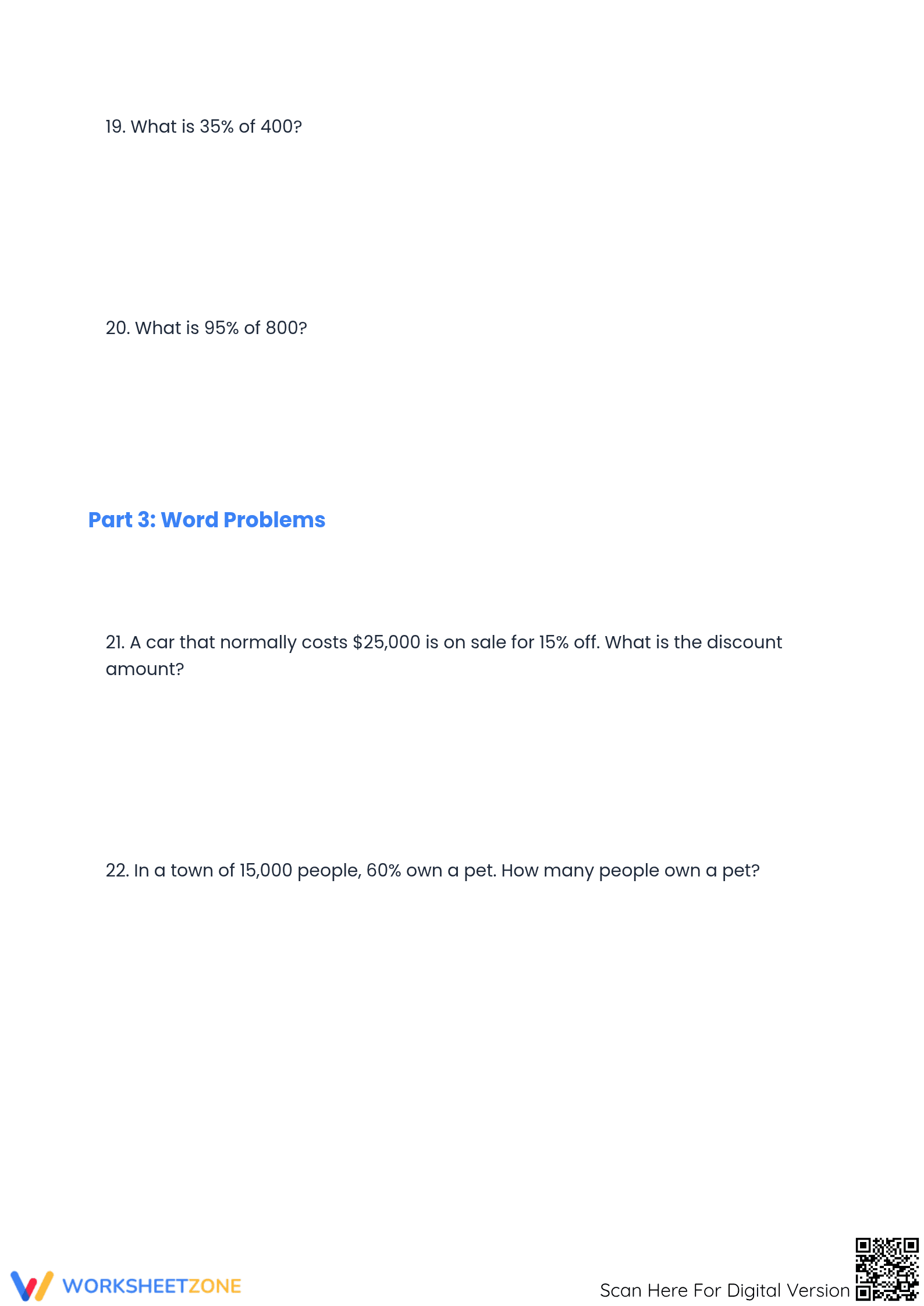 Essential Percentage Calculation Worksheet | Grade 6 Math - Page 5