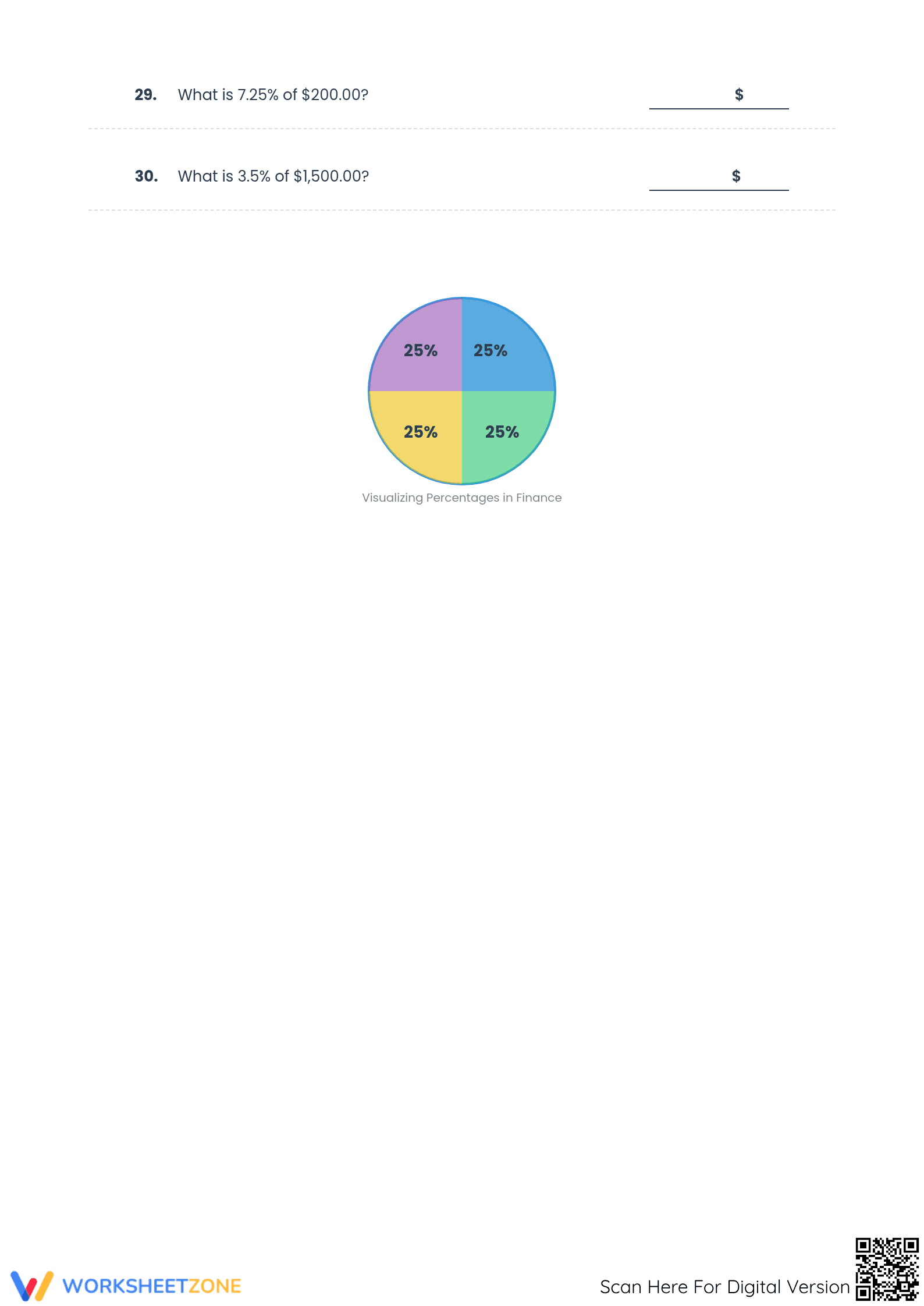 Essential Percentages & Currency Worksheet | Grade 7 Math - Page 4