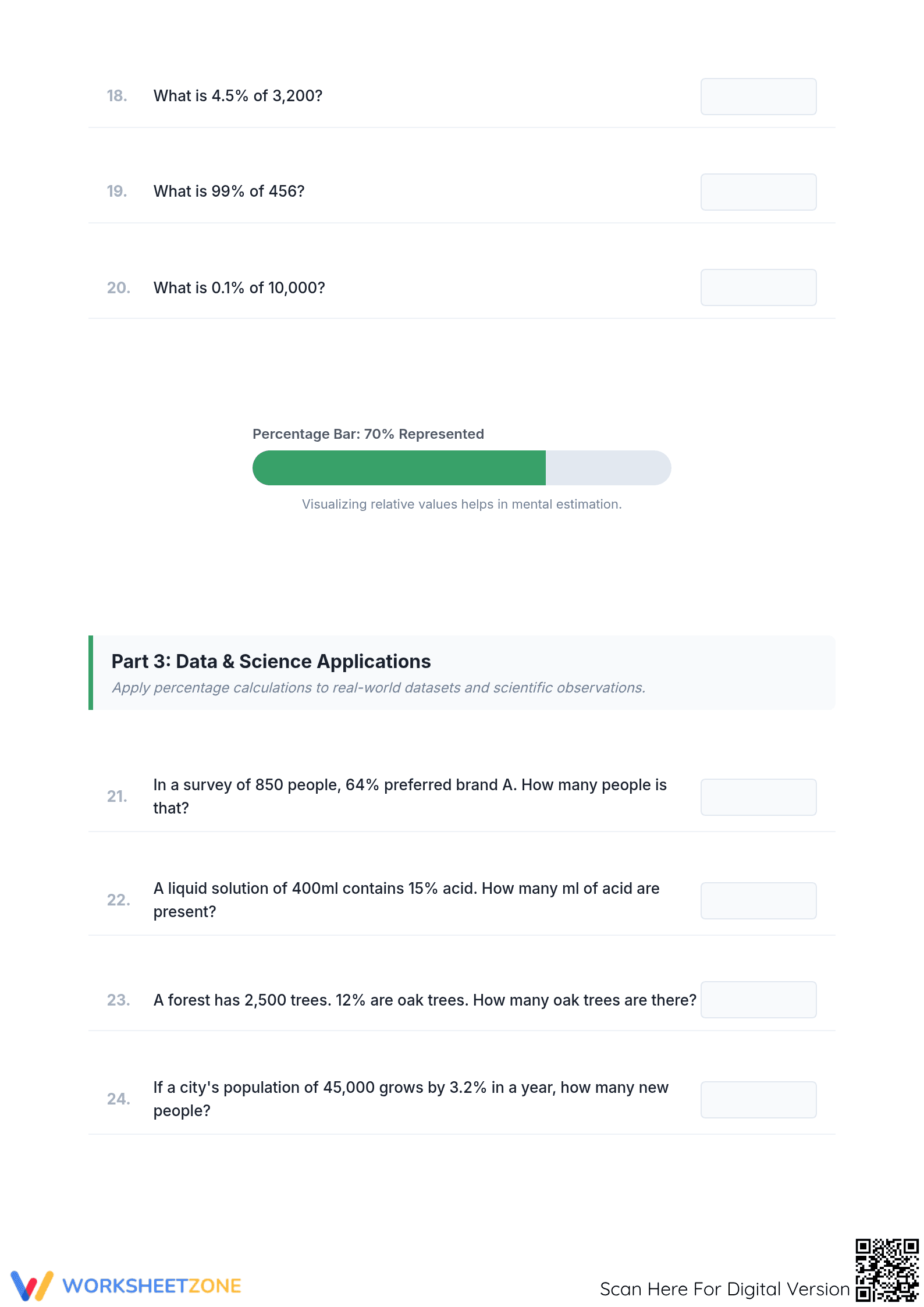 Essential Percent Calculations Worksheet | Grades 6-7 Math - Page 3