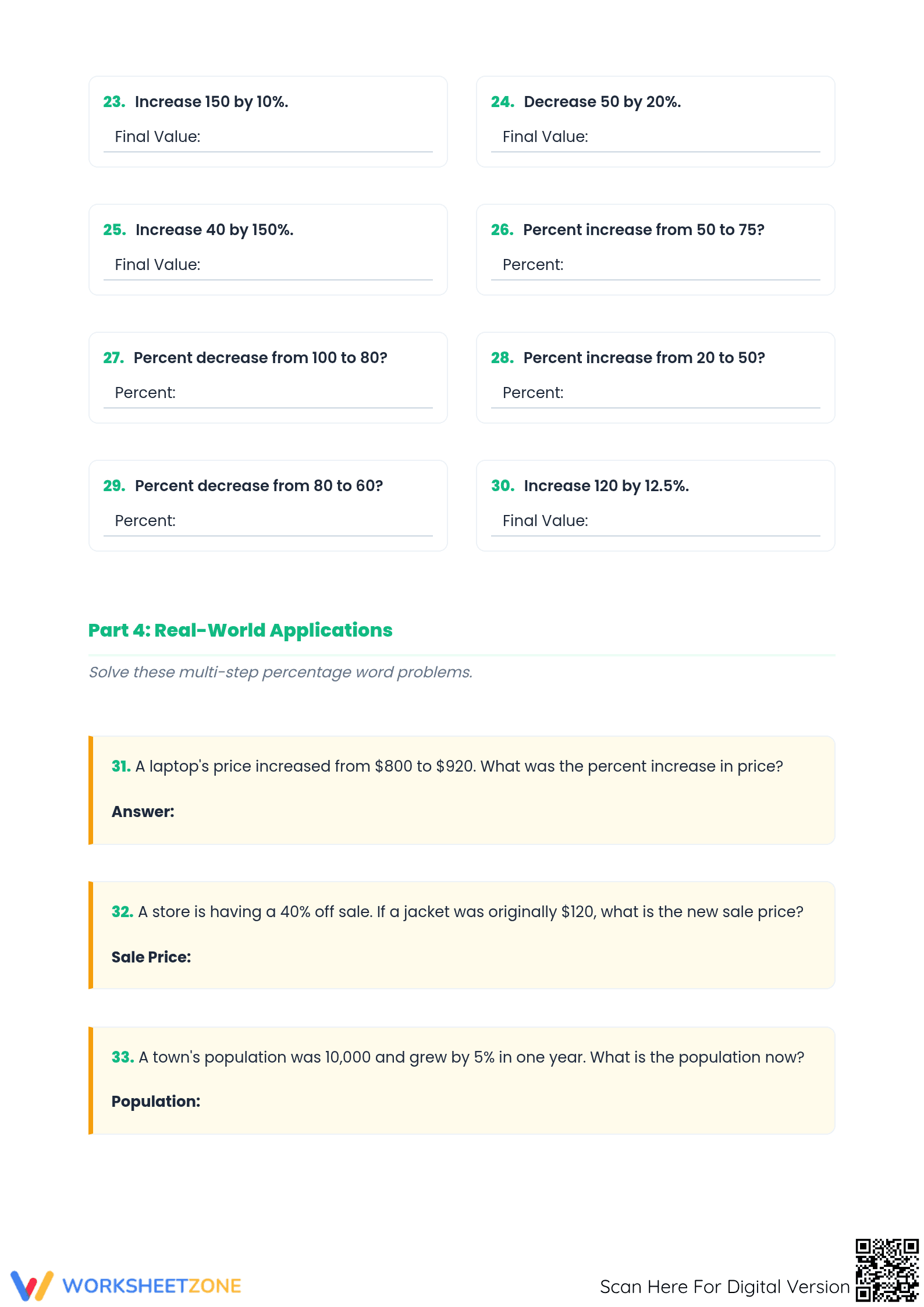 Essential Grade 7 Math: Advanced Percent Calculations - Page 3