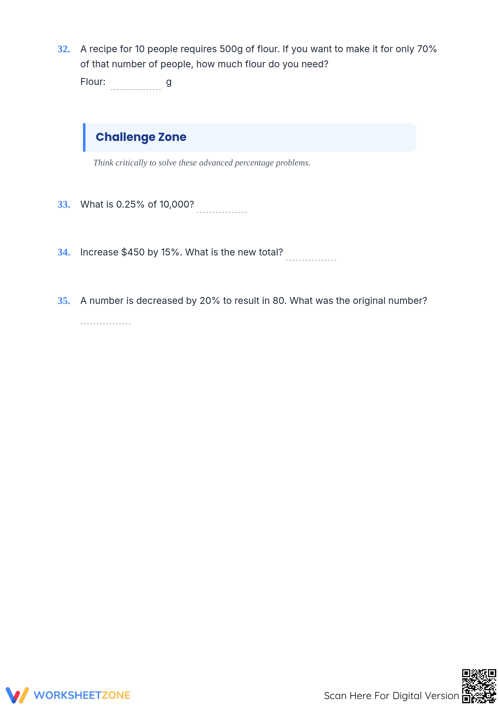 Printable Mastering Percentages Worksheet | Grade 7 Math - Page 4