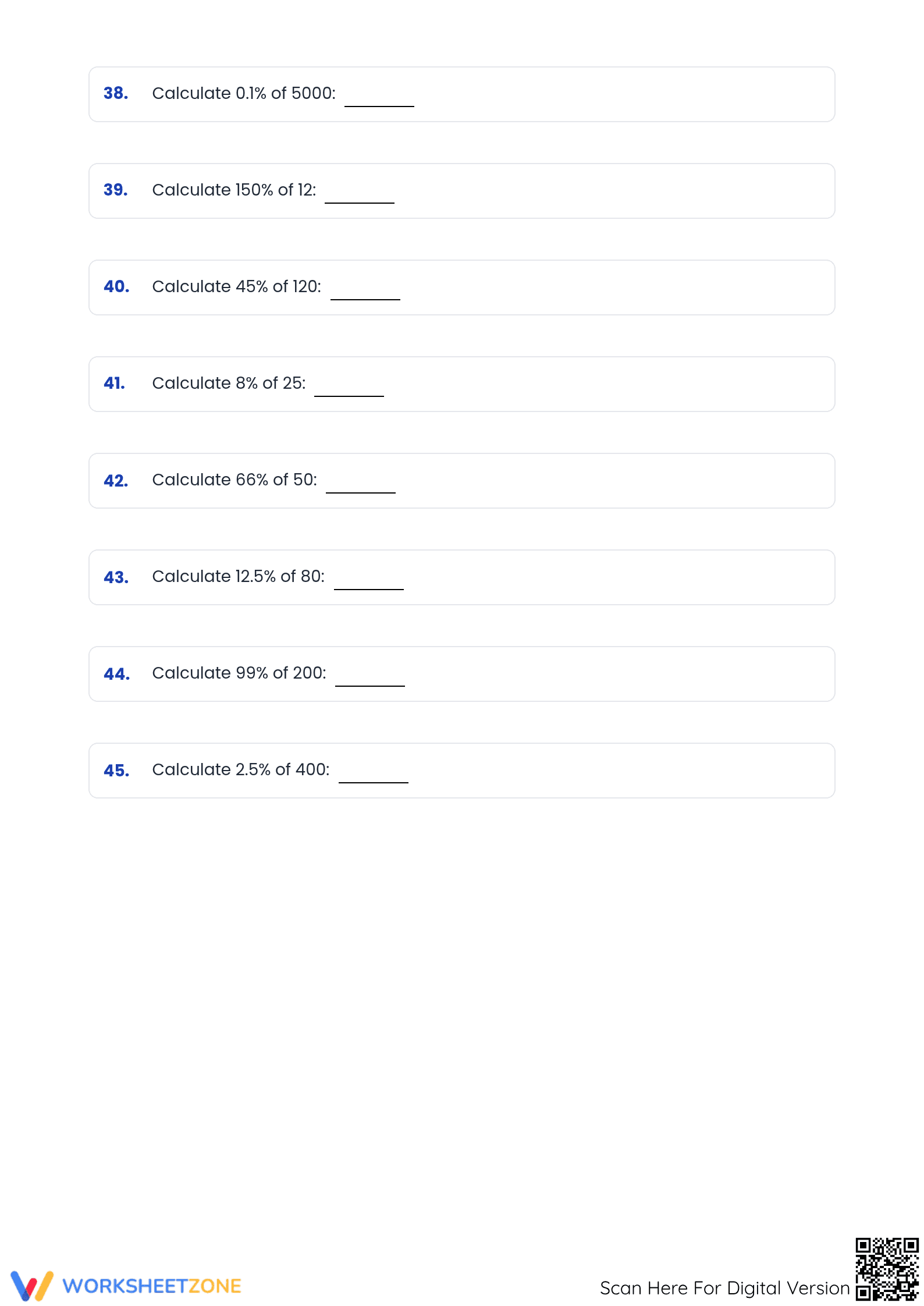 Essential Percentage Calculation Practice | Grade 6-7 Math - Page 5
