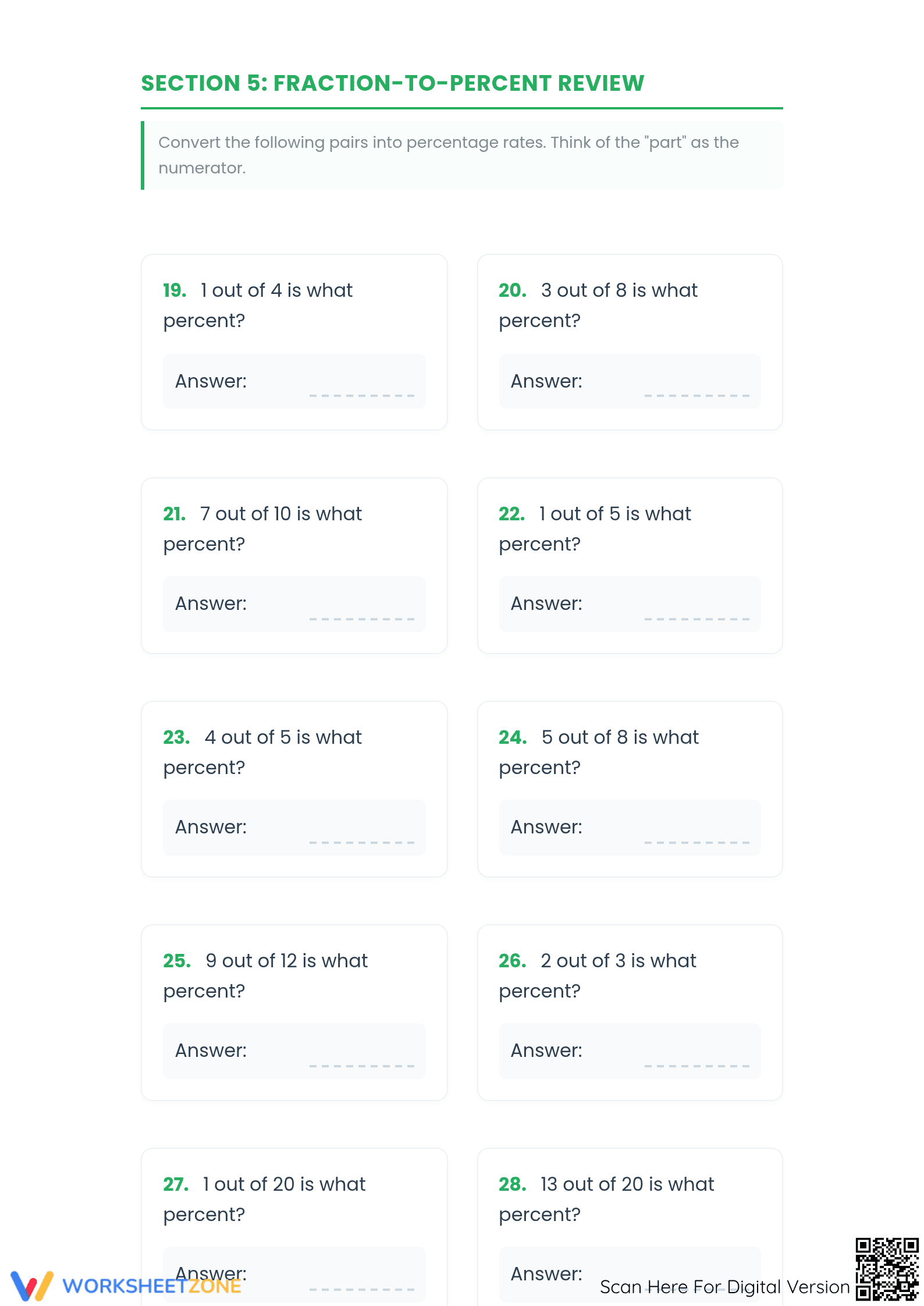 Essential Percent Rate Practice Worksheet | Grades 6-8 Math - Page 5