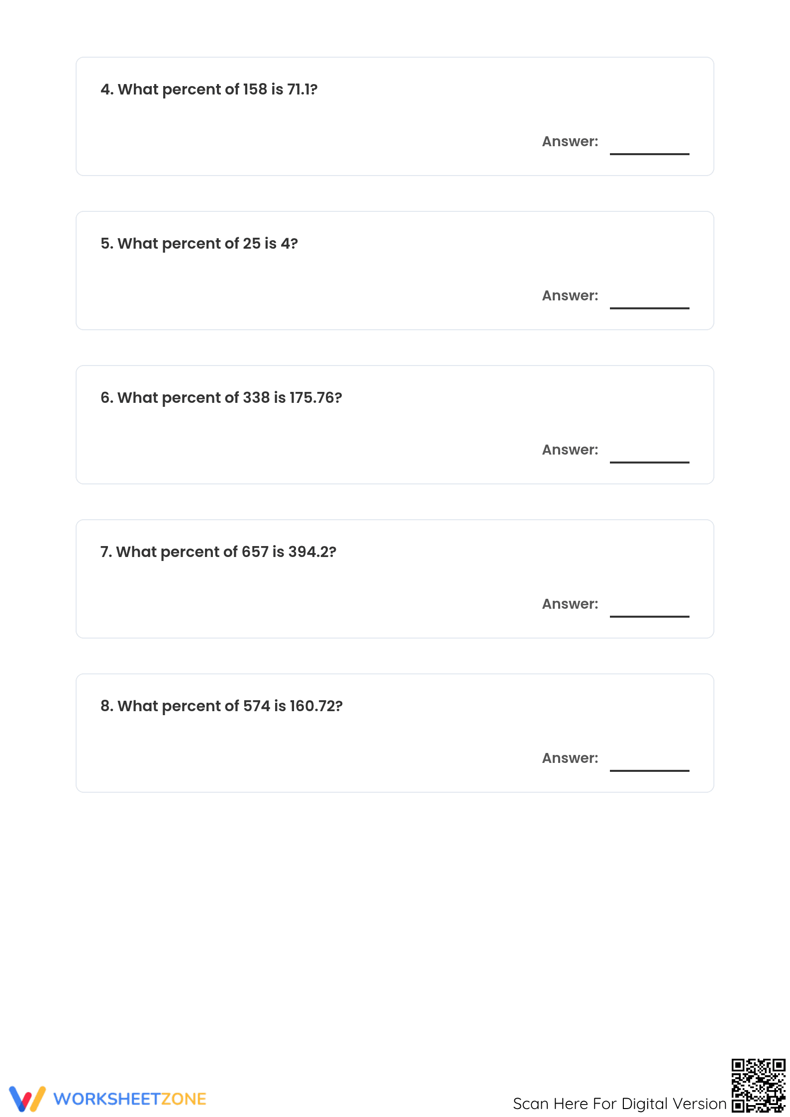 Calculating Percents Worksheet | Essential Grade 6 Math - Page 2