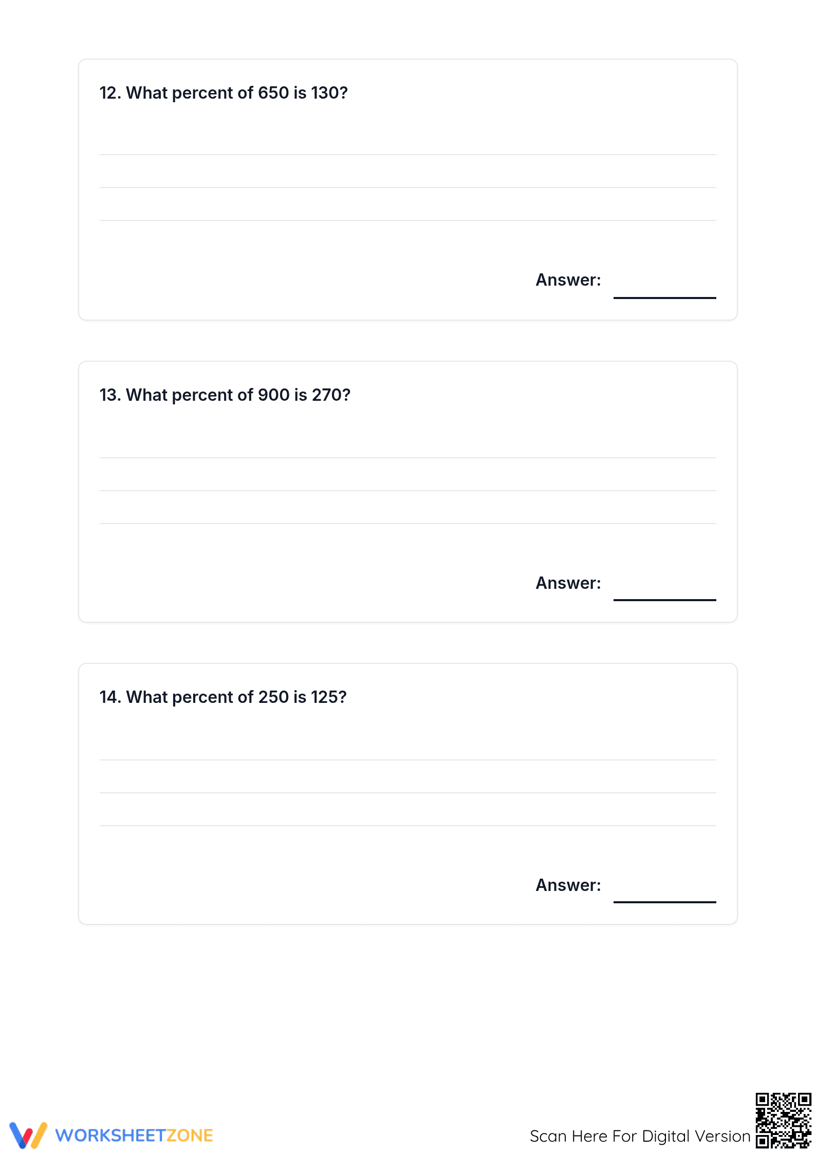 Calculate Percent Rates Worksheet | Essential Grade 6 Math - Page 5