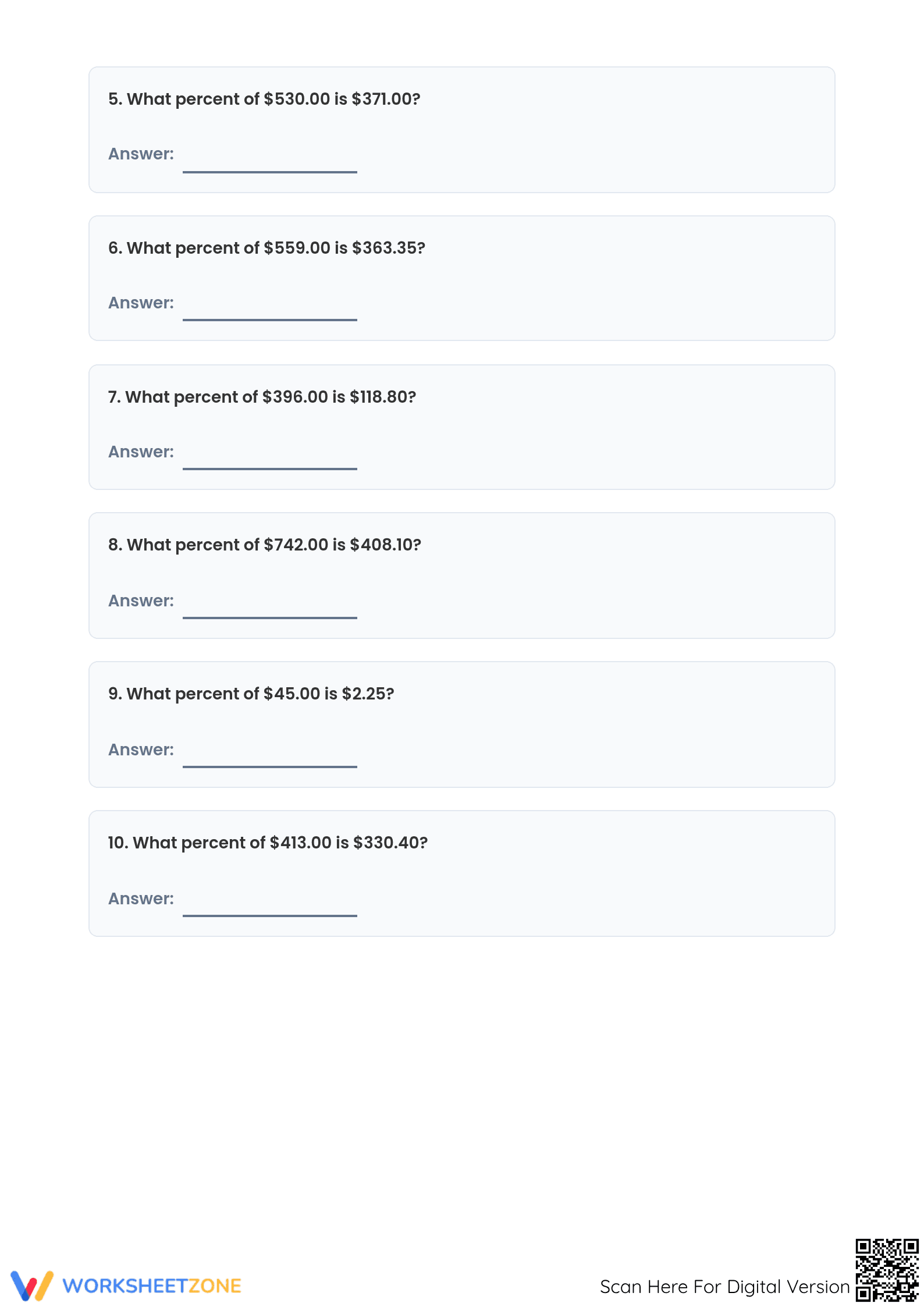 Essential Percent Rate Practice | Grades 6-8 Math - Page 2