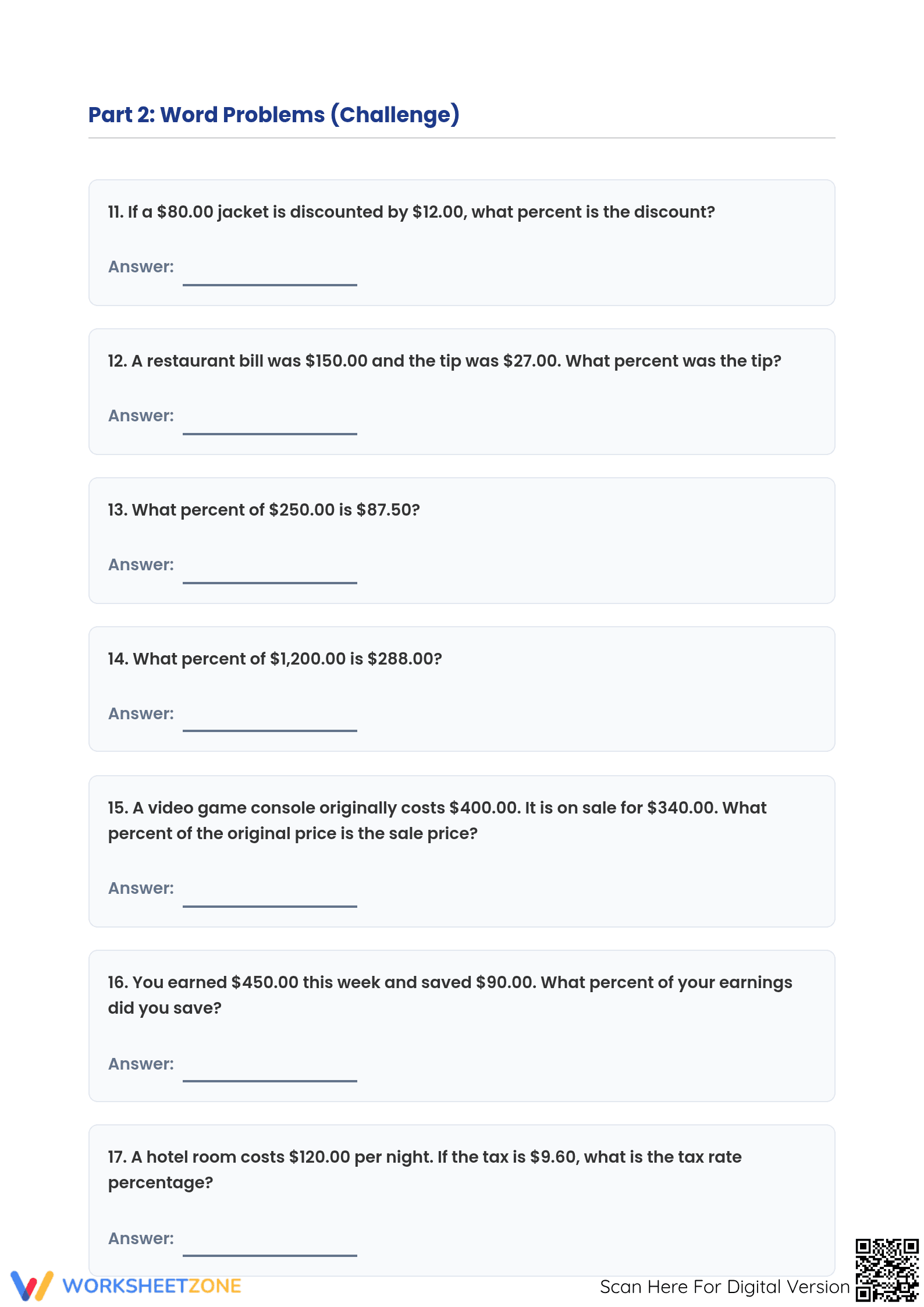 Essential Percent Rate Practice | Grades 6-8 Math - Page 3