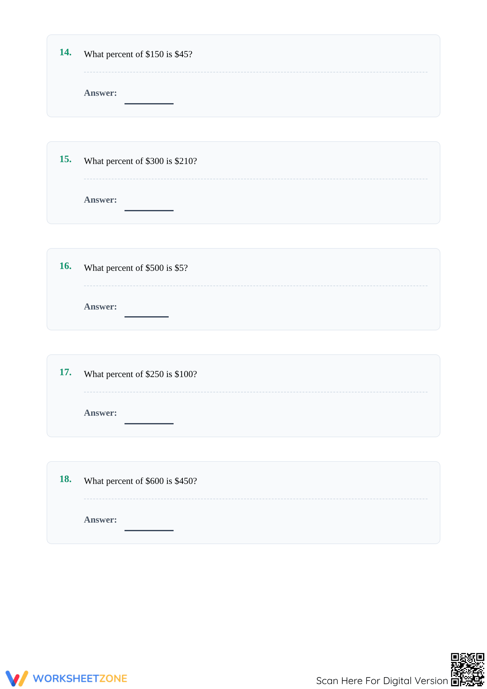 Essential Percent Rate Practice Worksheet | Grades 4-8 - Page 4