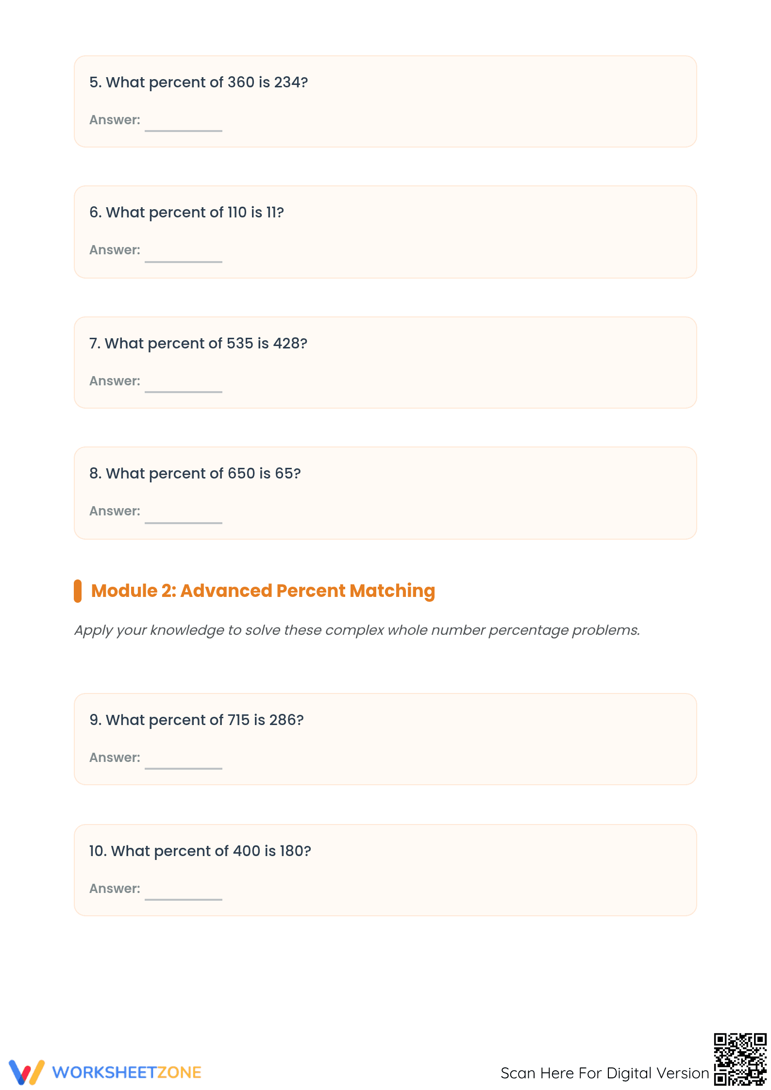 Essential Percent Calculations Worksheet | Grade 6-8 Aligned - Page 2