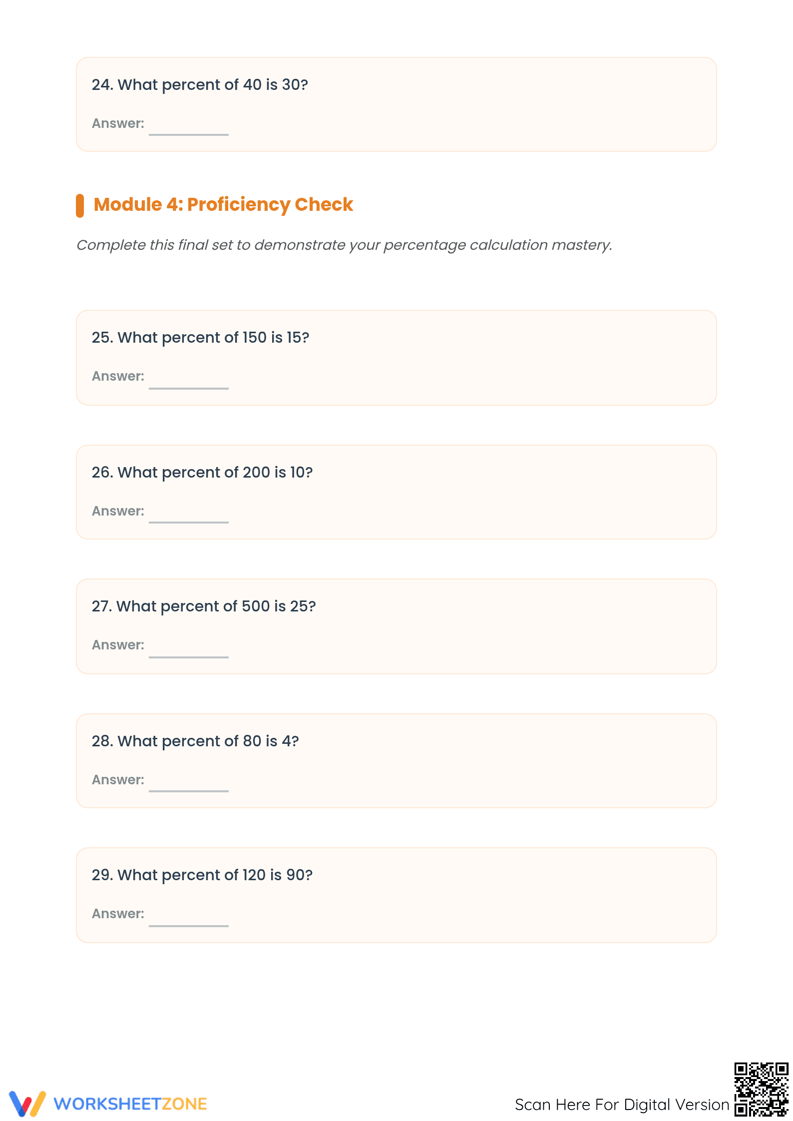 Essential Percent Calculations Worksheet | Grade 6-8 Aligned - Page 5