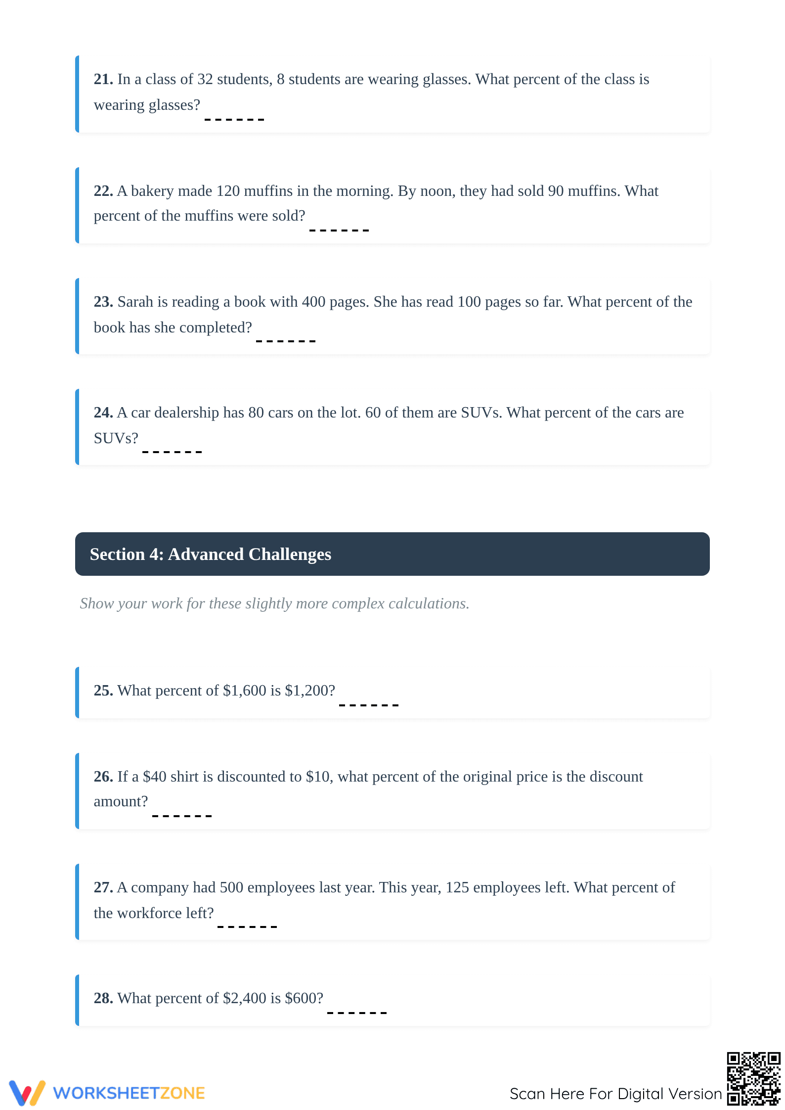 Essential Percent Rate Calculation Worksheet | Grades 4-8 - Page 4