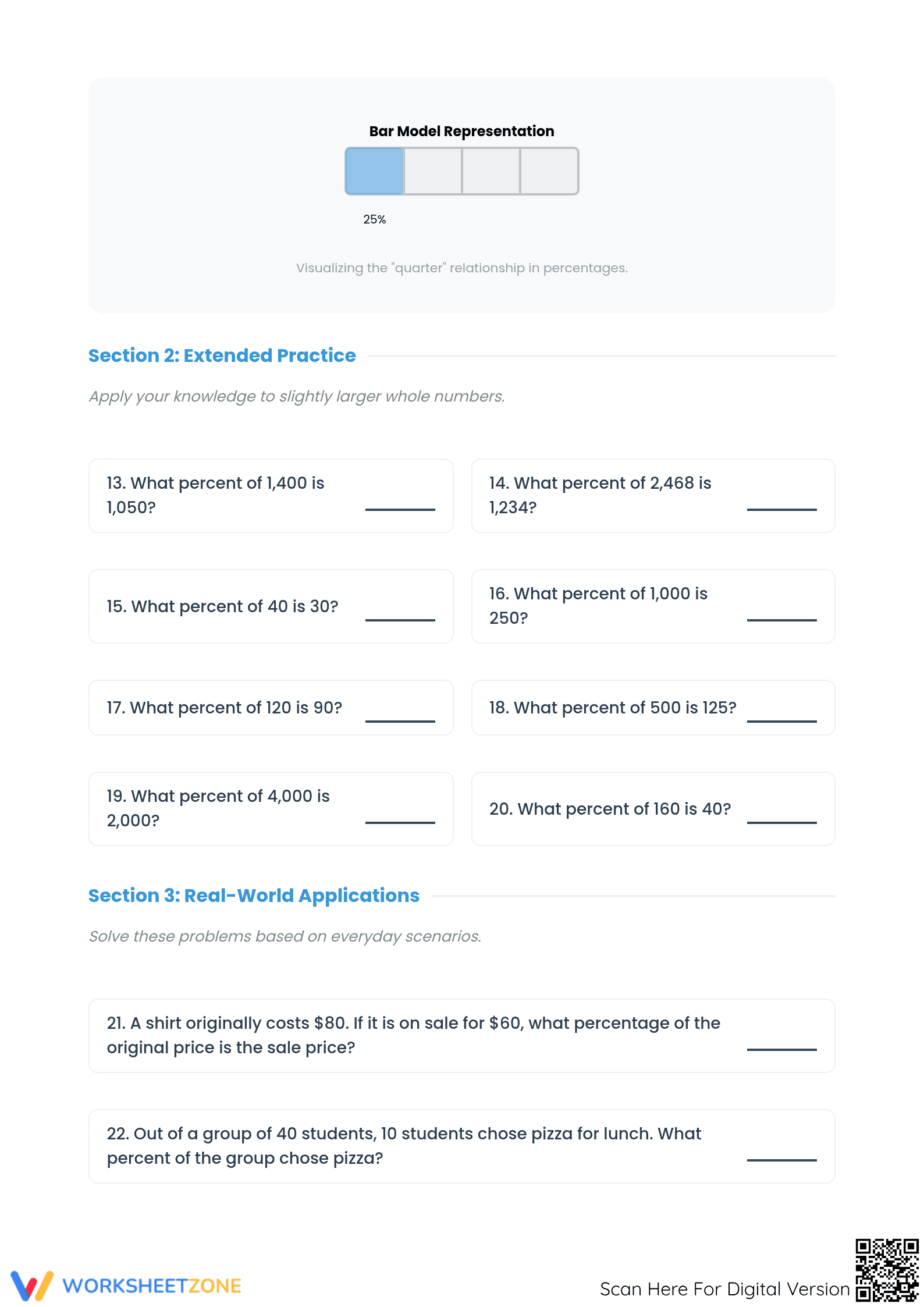Essential Percent Calculations Worksheet | Grade 6 Math - Page 2