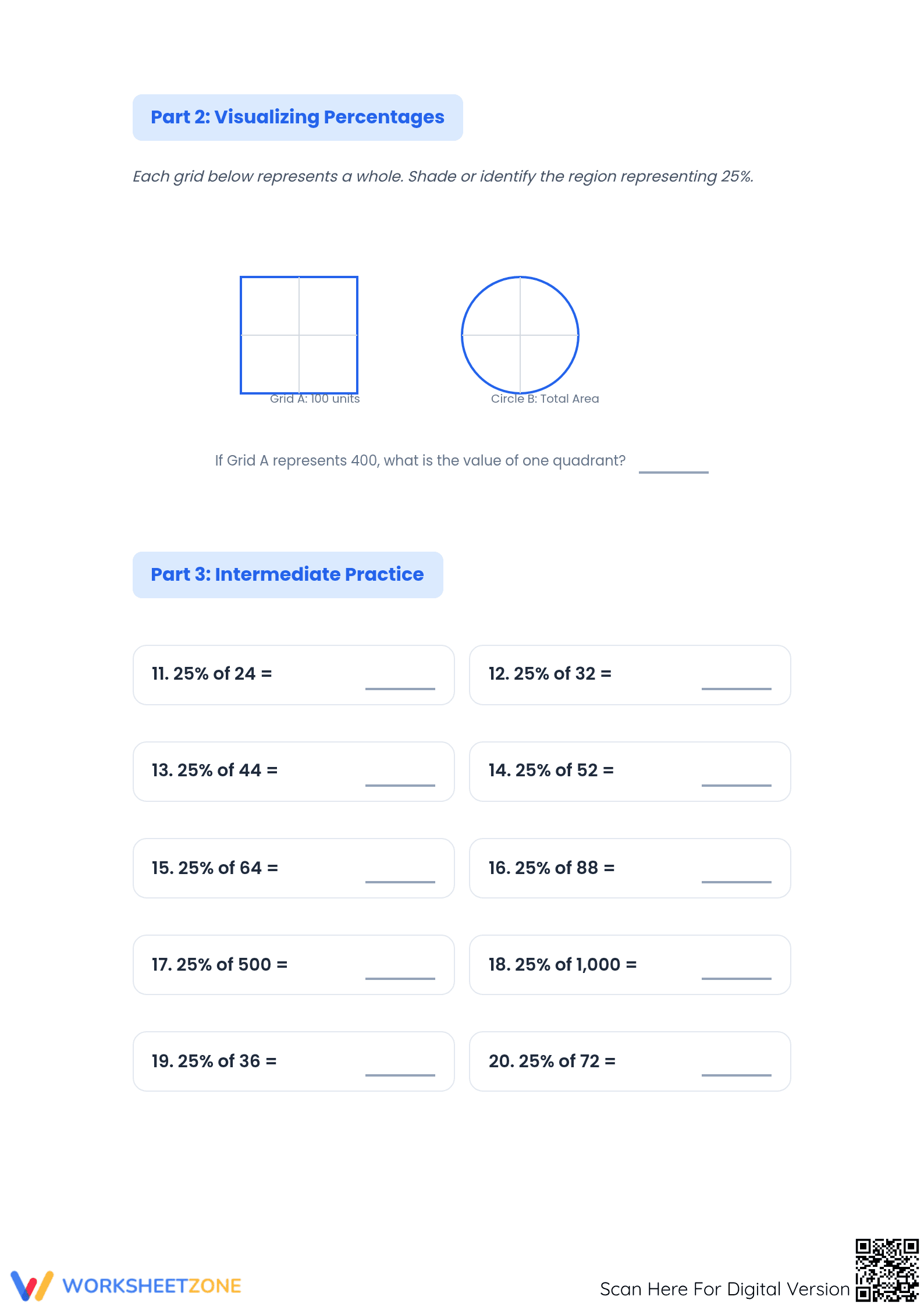Calculate 25 Percent of Whole Numbers | Essential Math - Page 2