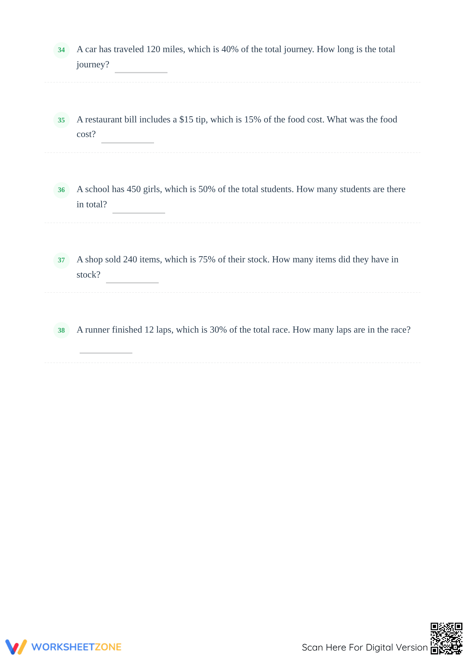 Essential Percent Calculations Worksheet | Grade 6 Math - Page 5