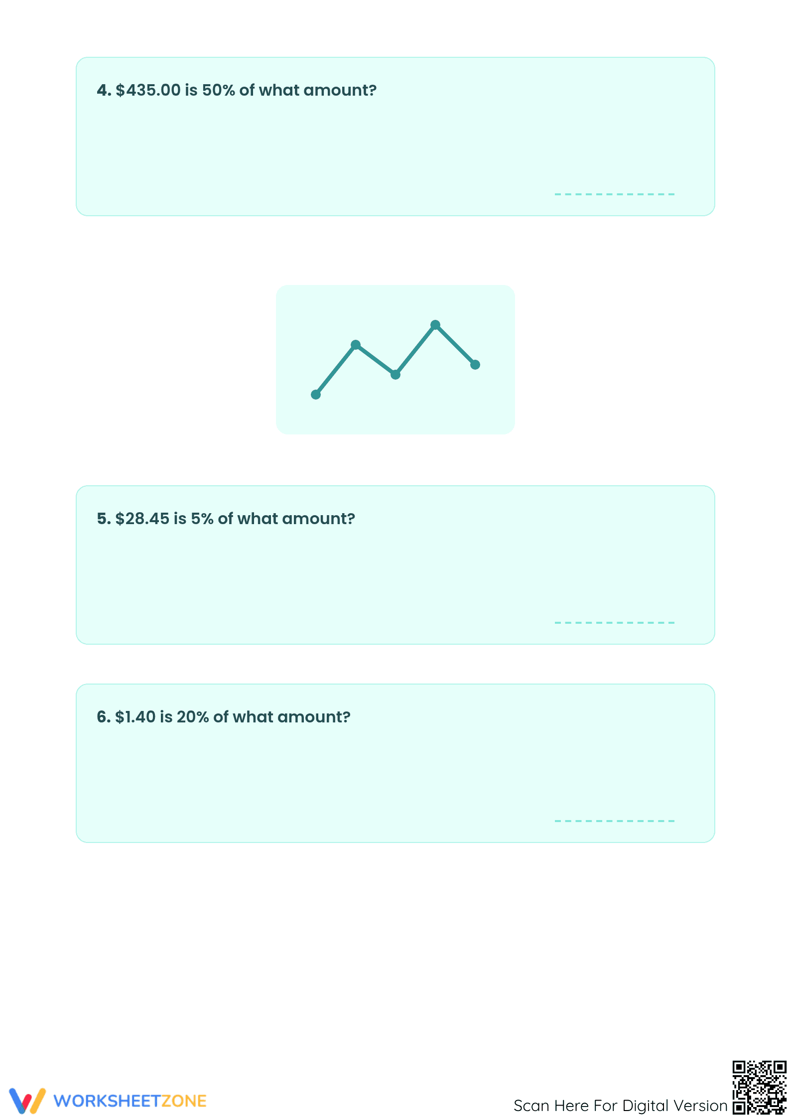 Essential Grade 6 Worksheet: Calculate Original Amount Percent - Page 2