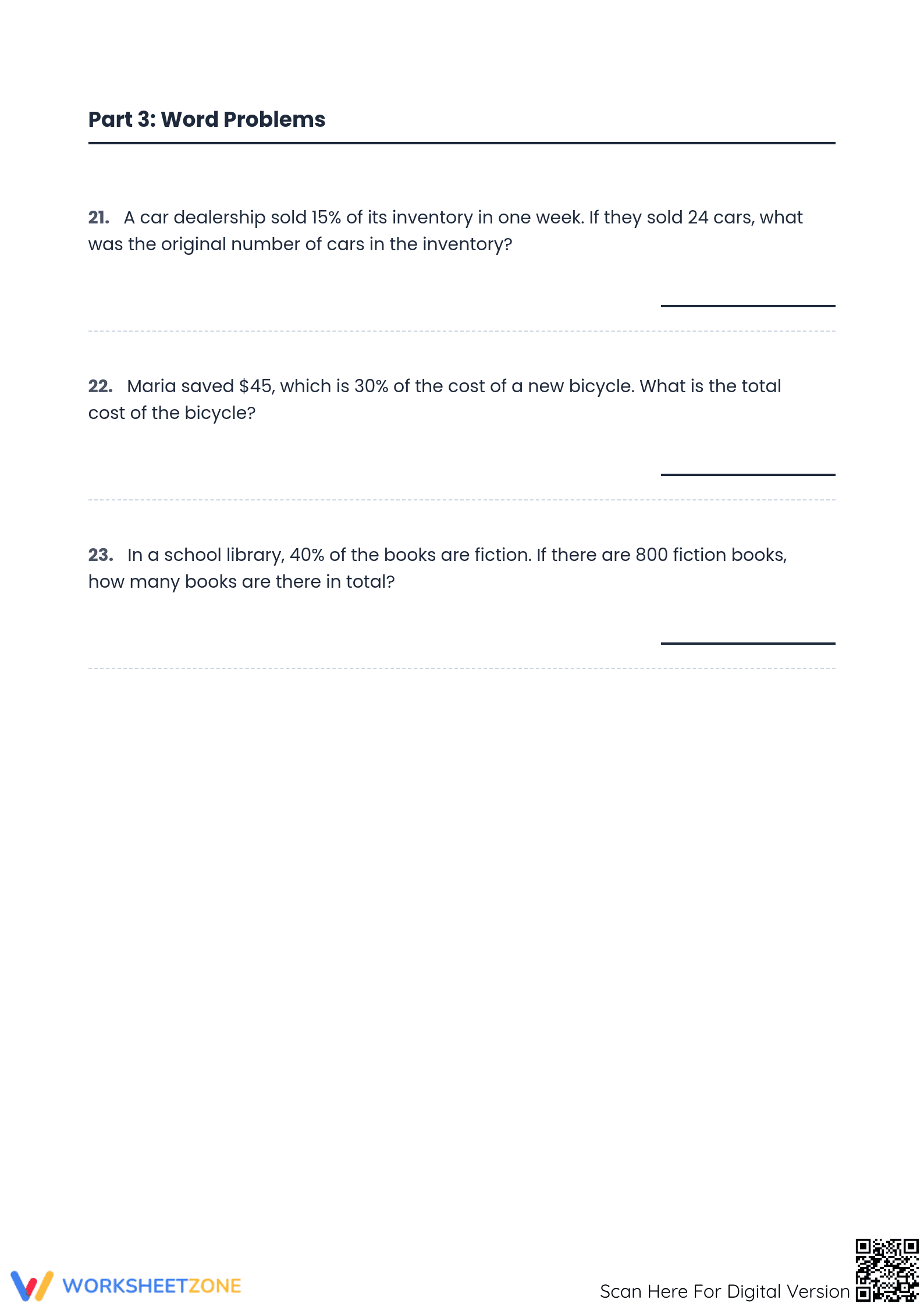 Essential Percent Calculations: Finding the Original Amount - Page 3