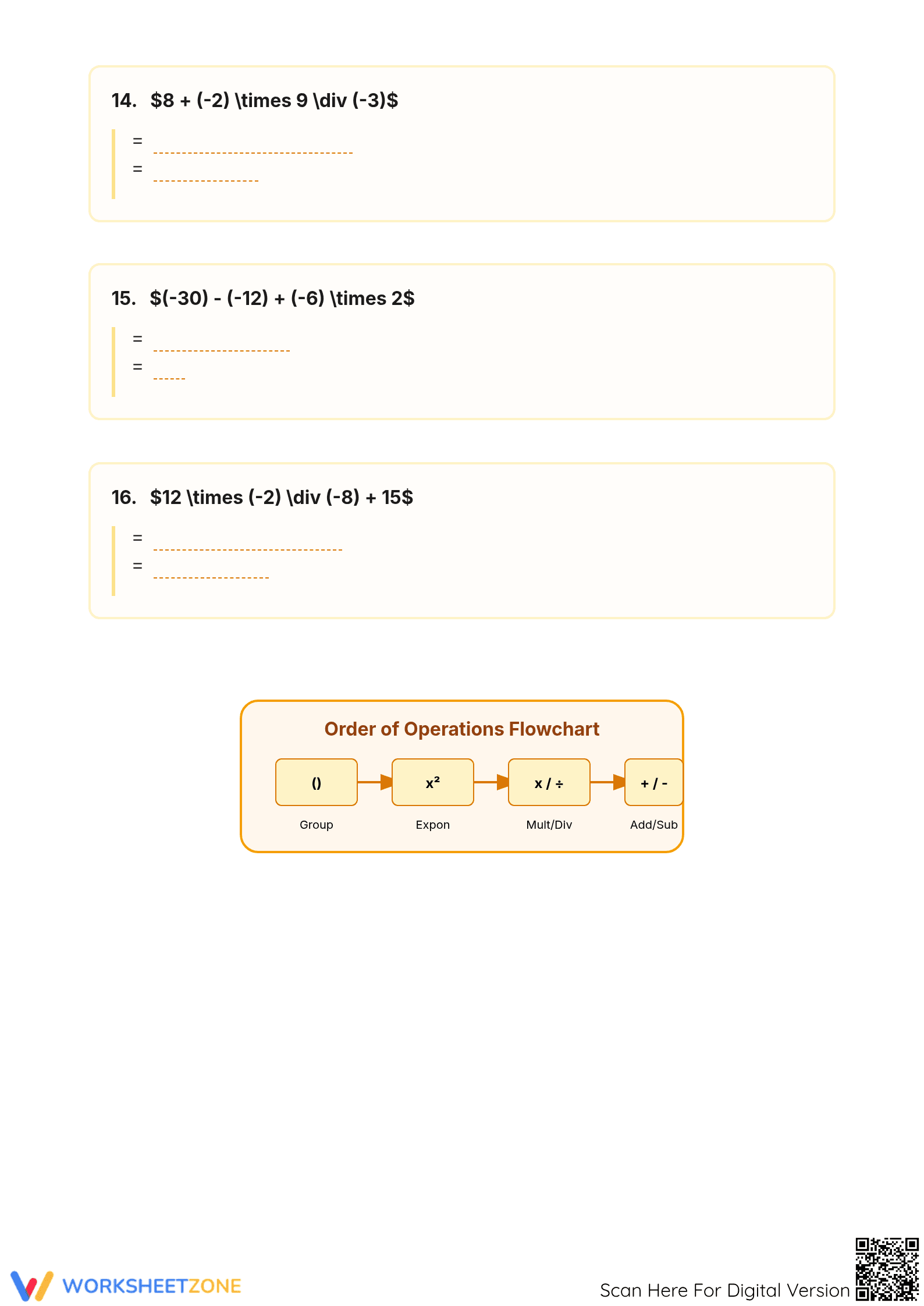 Essential Order of Operations 7.NS.A.3 Grade 7 Aligned - Page 4