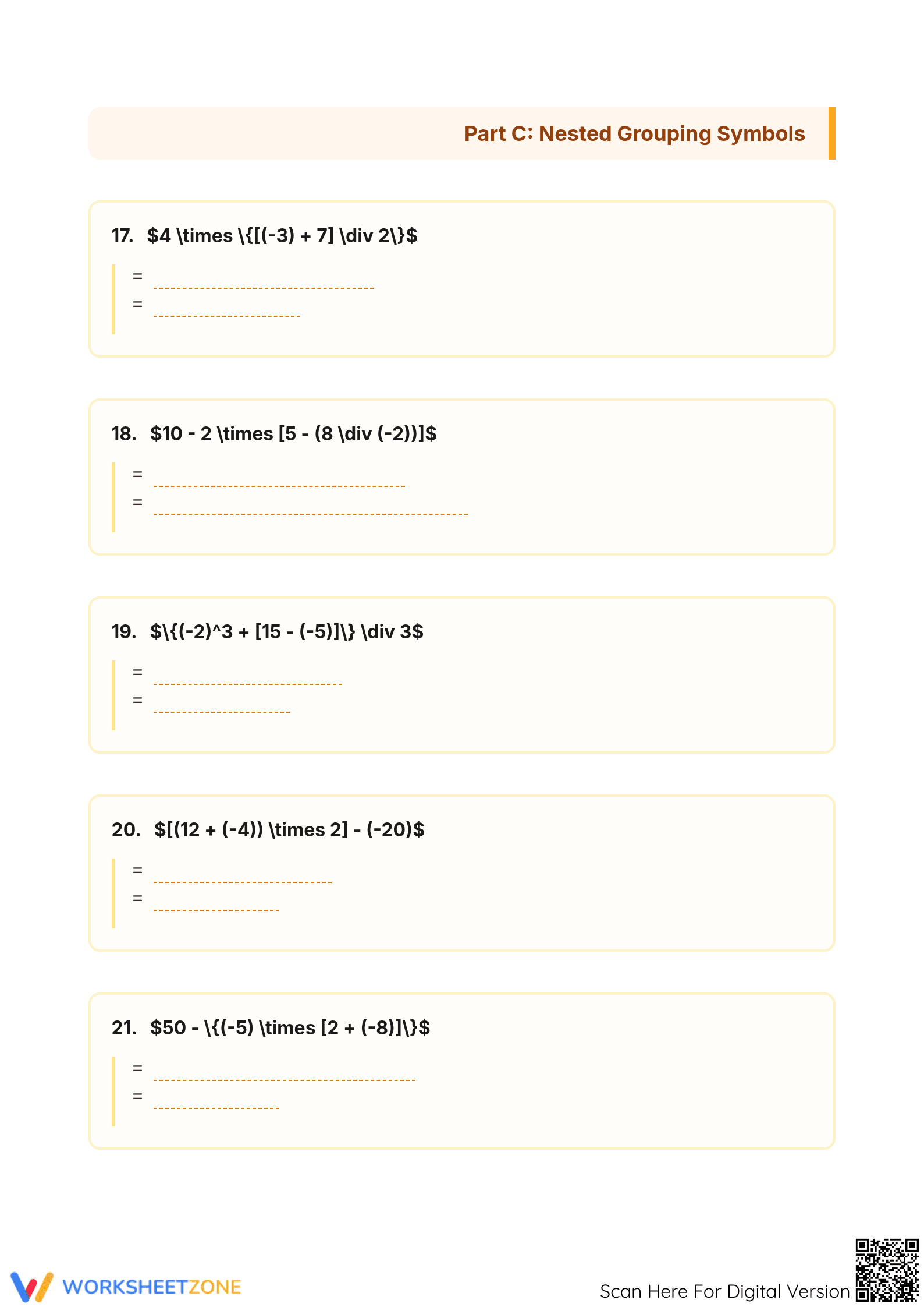 Essential Order of Operations 7.NS.A.3 Grade 7 Aligned - Page 5
