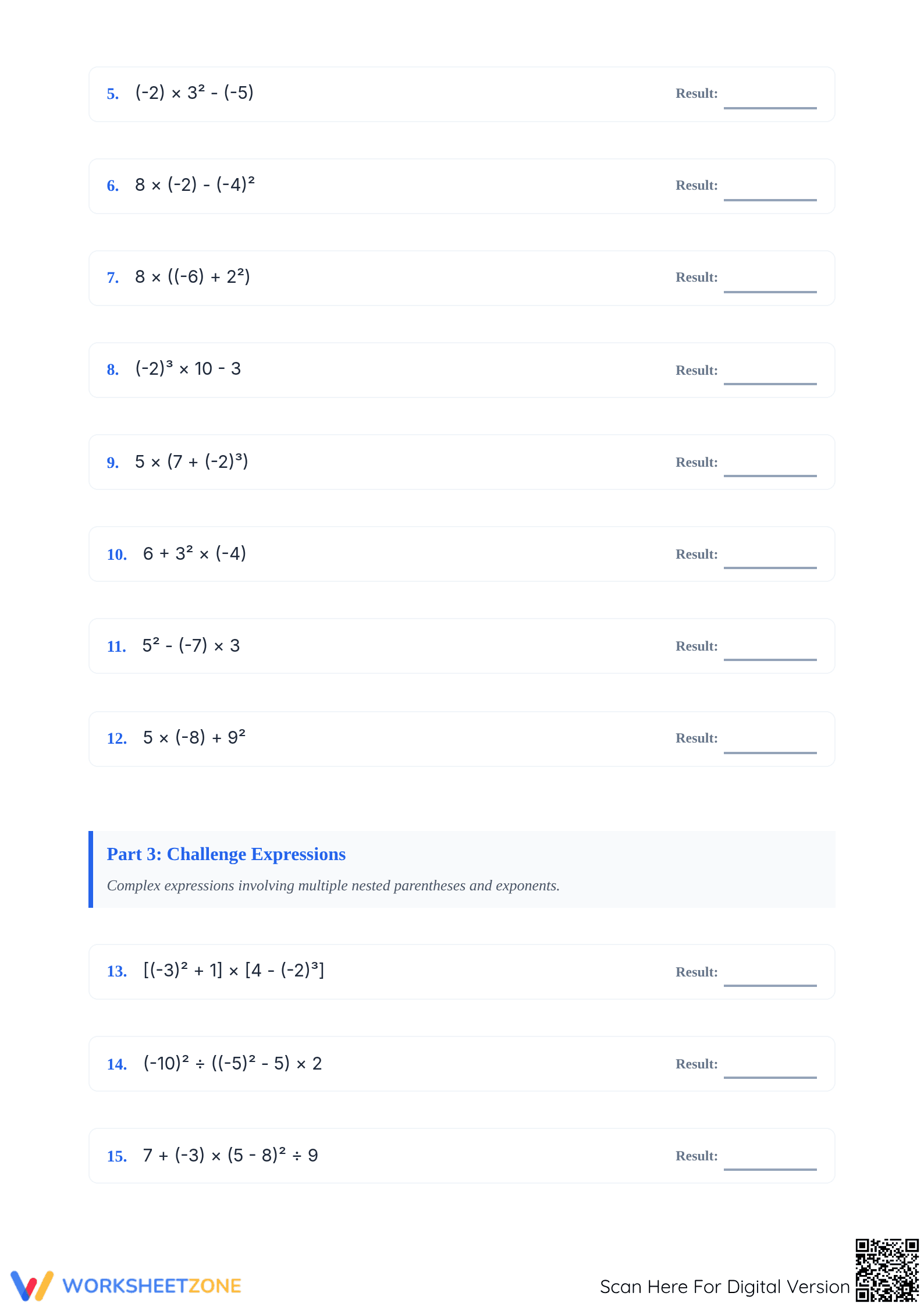 Essential Grade 7 Math: 3-Step Order of Operations - Page 2