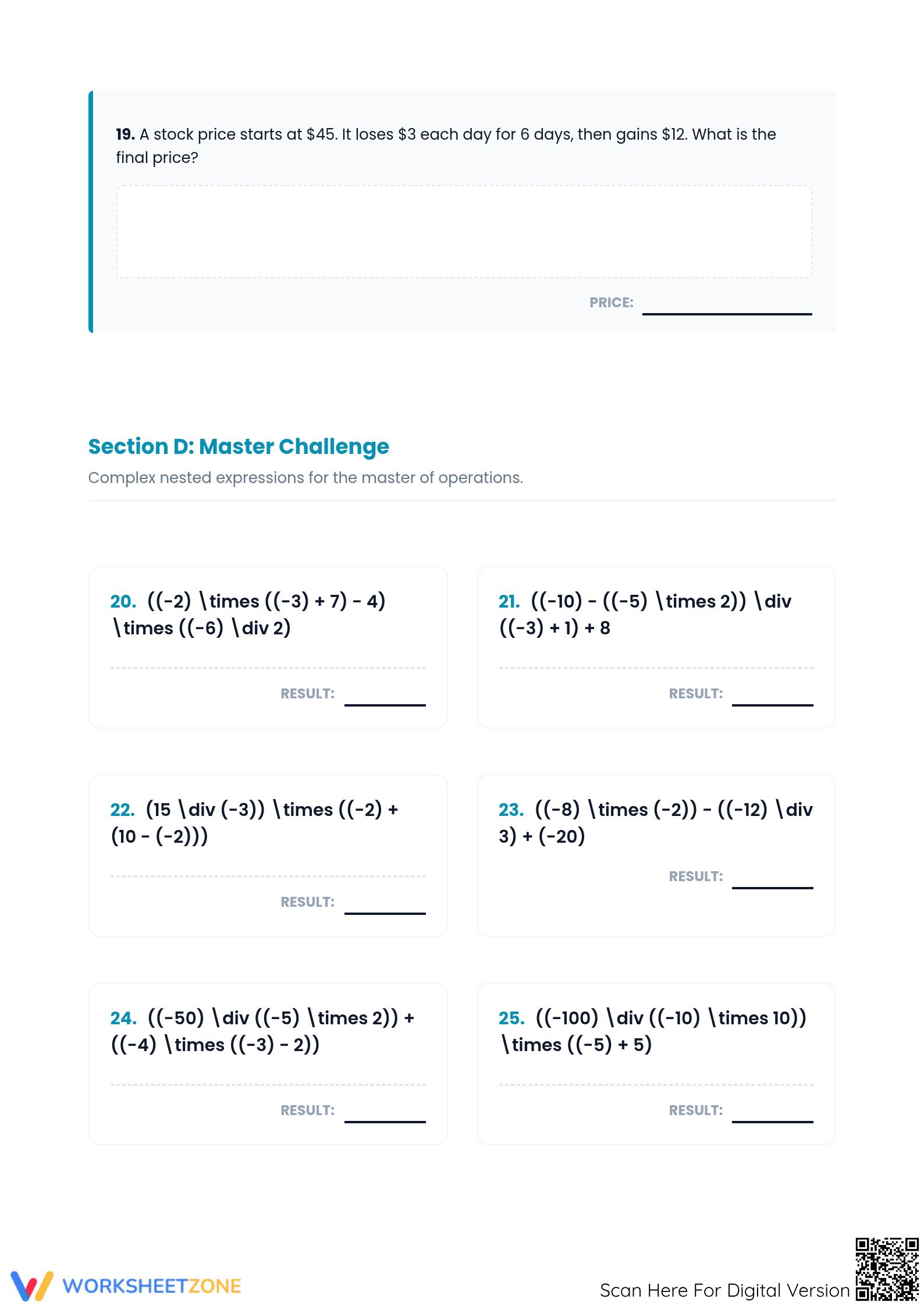 Essential Order of Operations with Integers | 7th Grade Aligned - Page 4