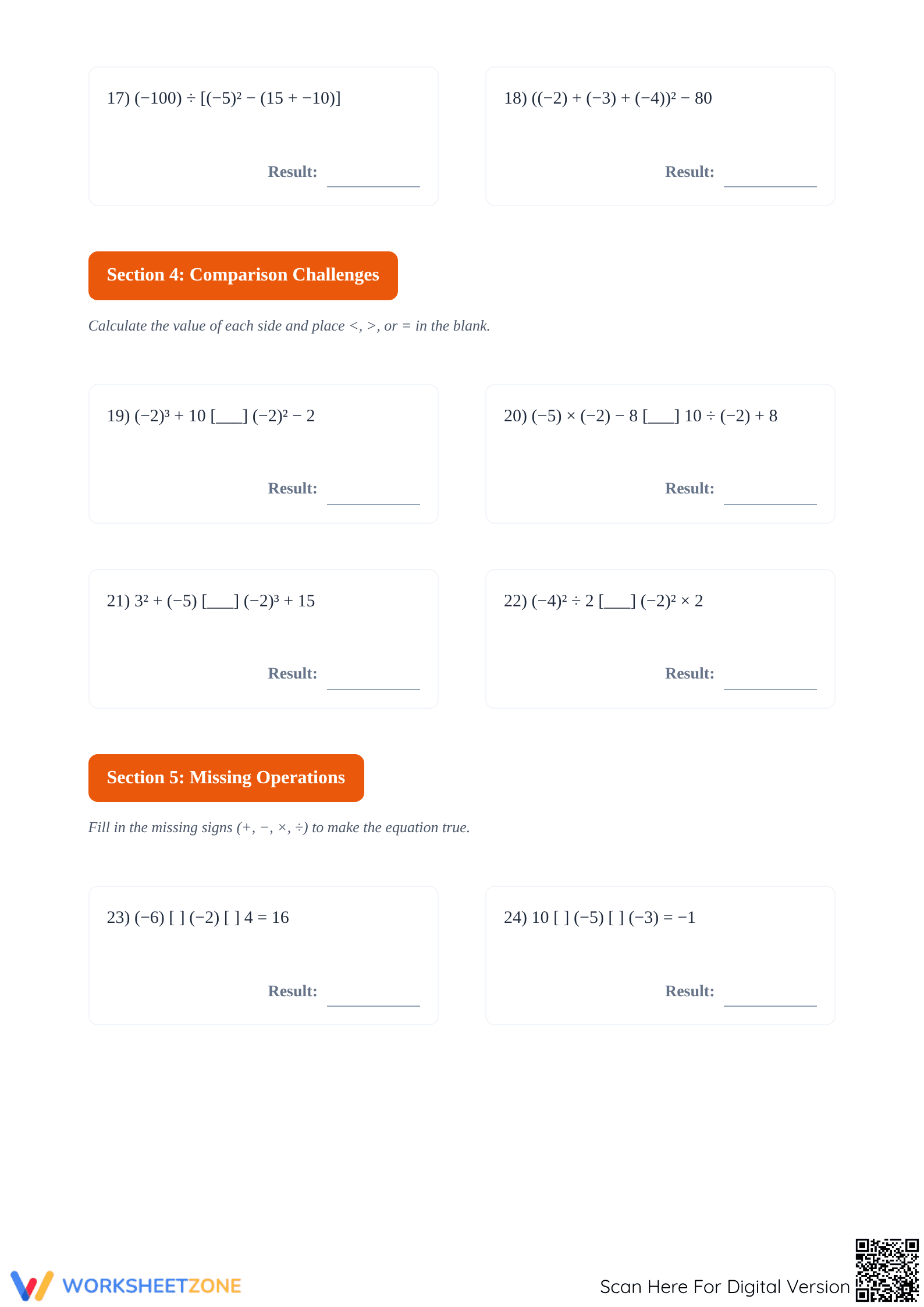 Order of Operations Worksheet | Grade 6 Essential Math - Page 3