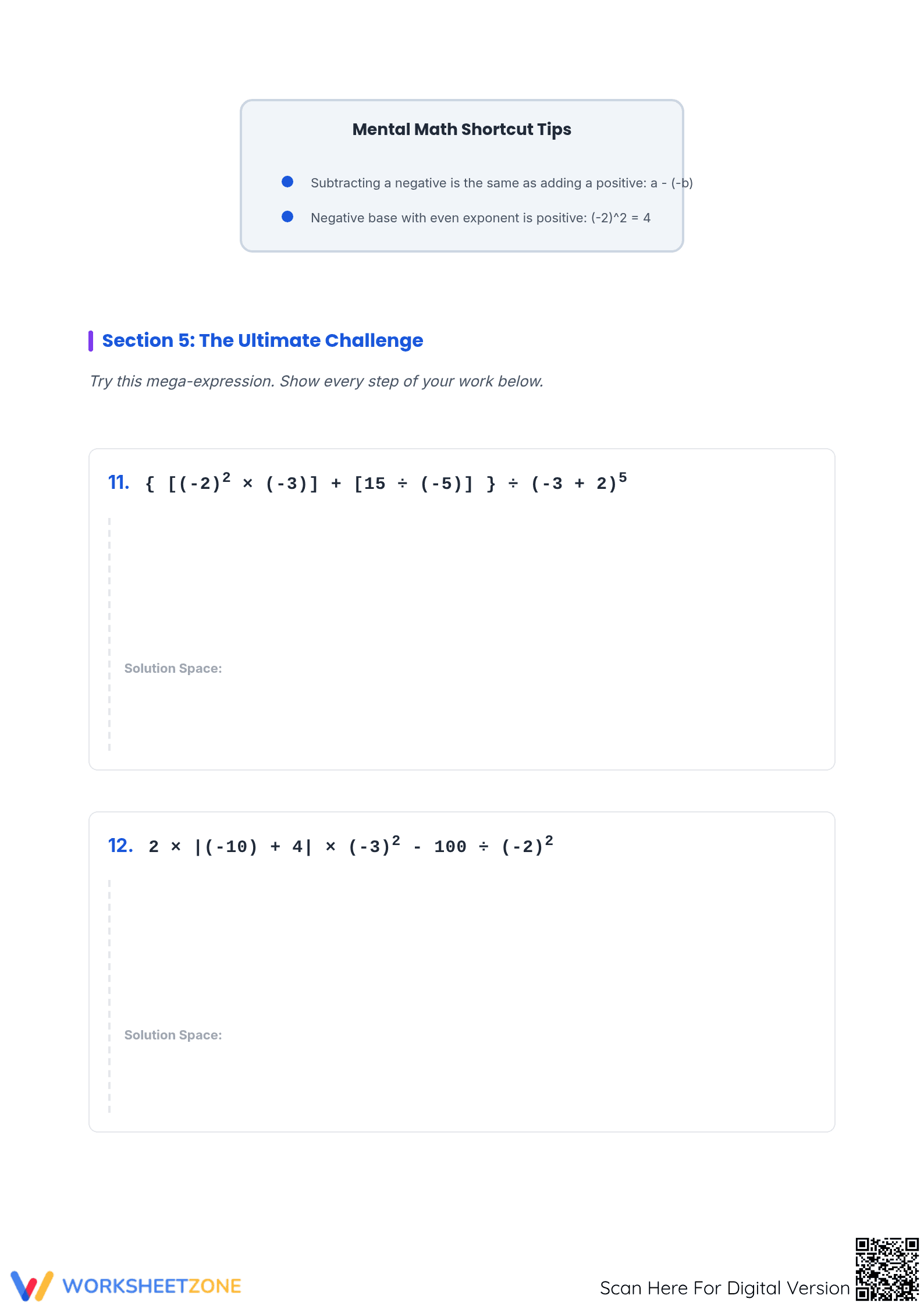 Essential Order of Operations with Integers | Grade 7 - Page 4