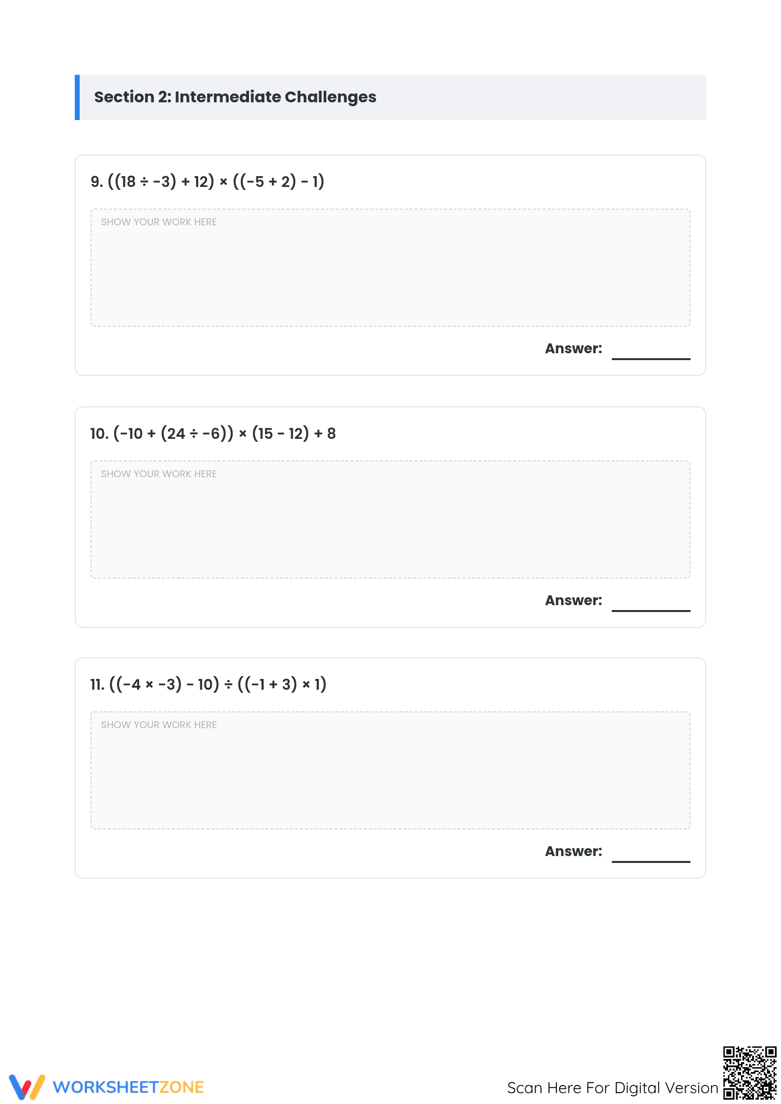 Essential Order of Operations with Integers | Grade 7 - Page 4