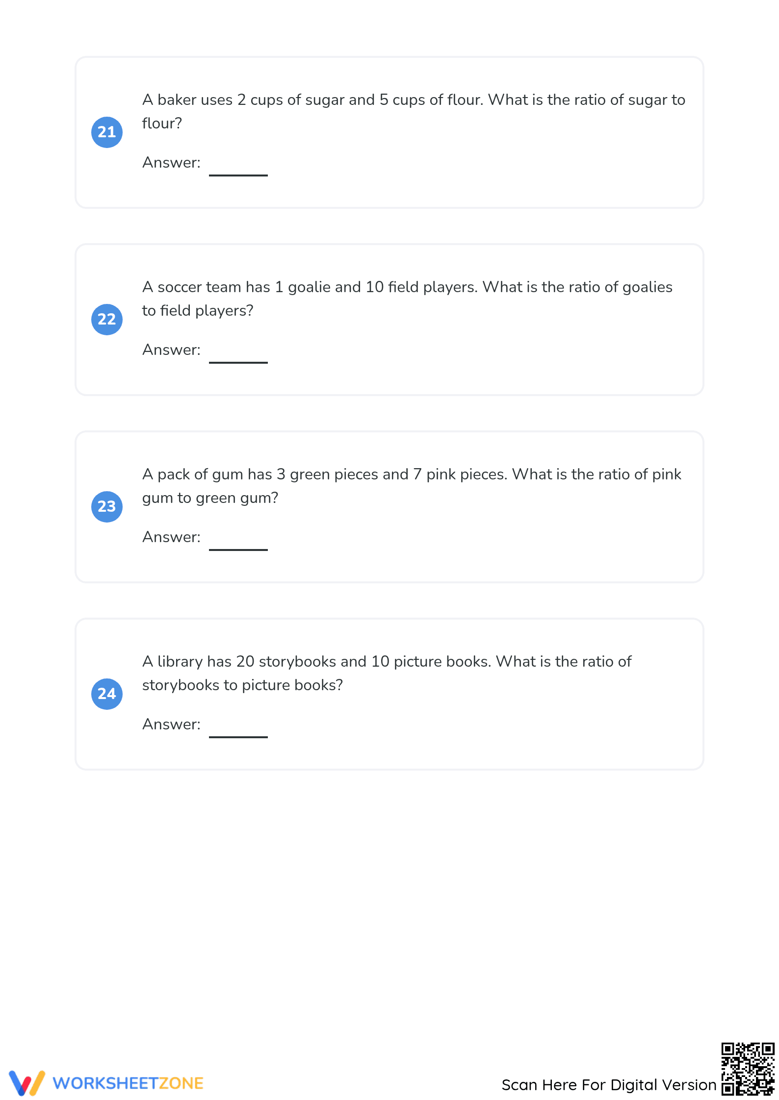 Printable Grade 3 Ratios Worksheet: Fun Picture Patterns - Page 5