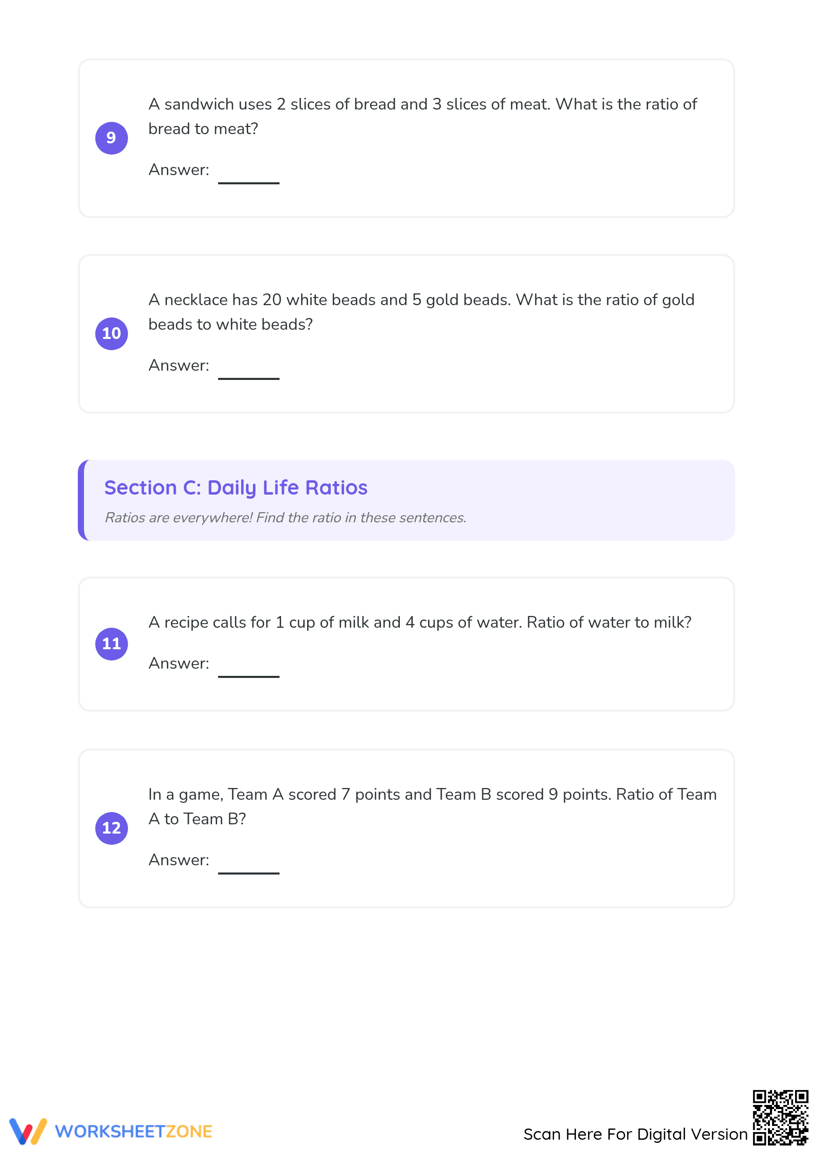 Essential Grade 3 Ratios Worksheet | Visual Practice Pack - Page 3