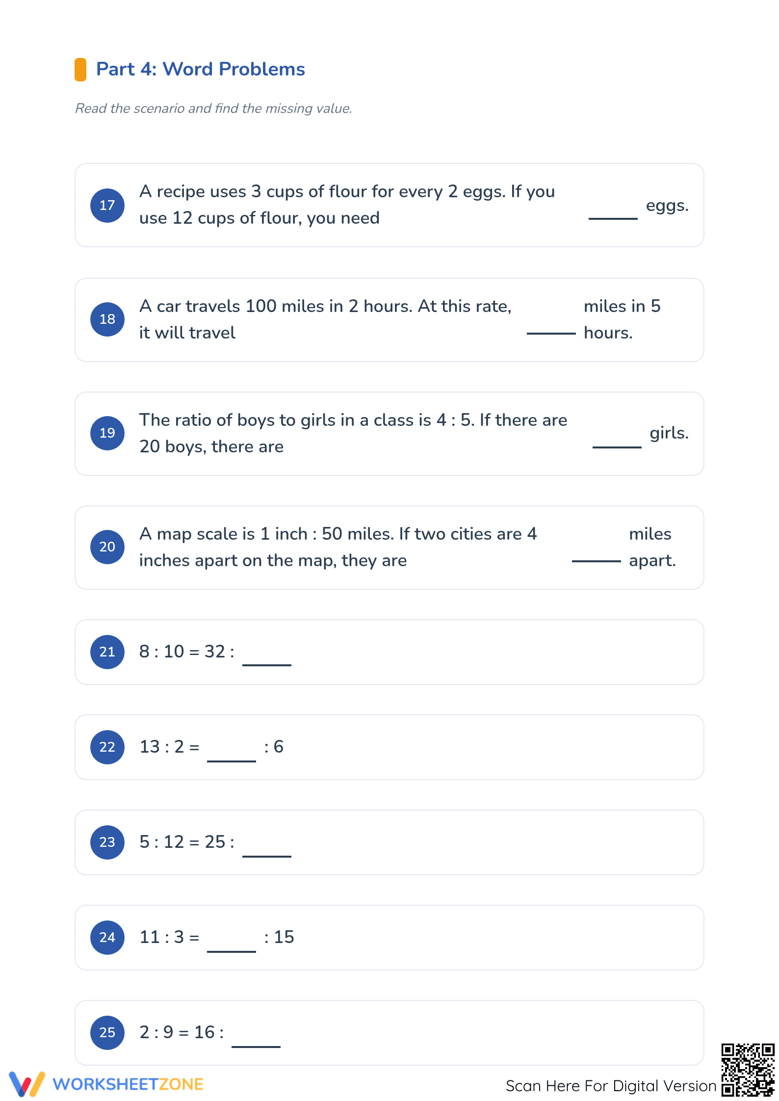 Essential Equivalent Ratio Worksheet | Grades 3-5 Math - Page 4