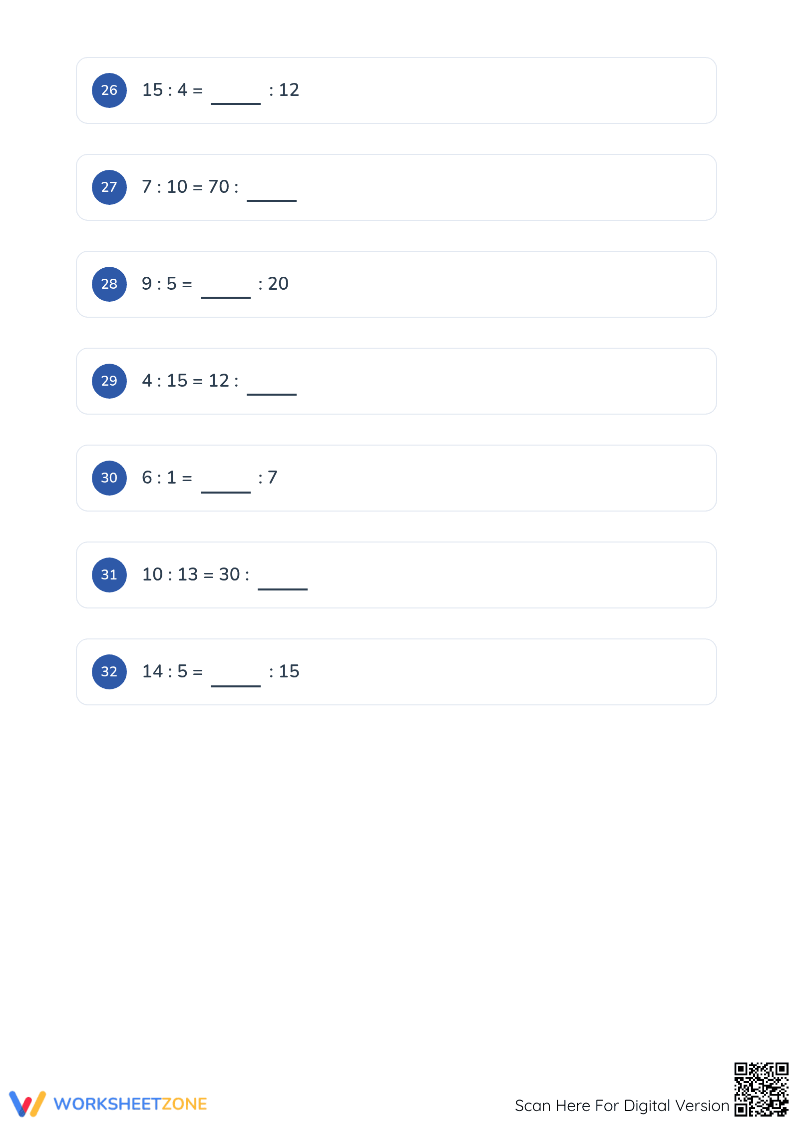 Essential Equivalent Ratio Worksheet | Grades 3-5 Math - Page 5