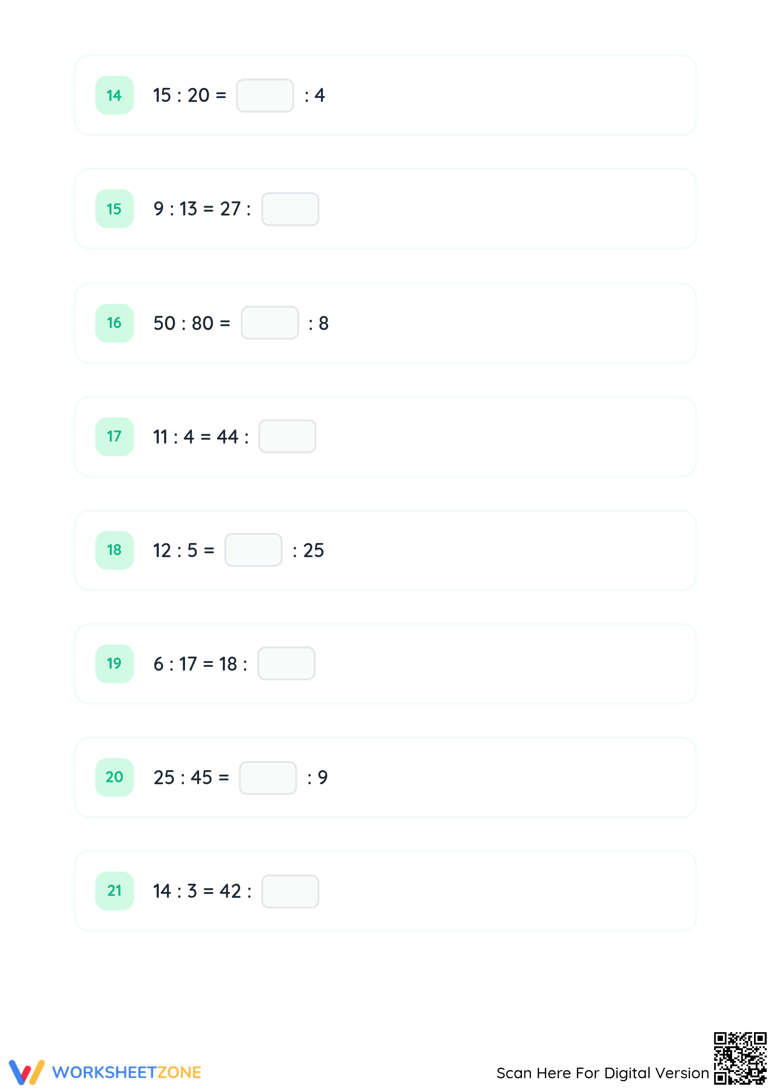 Essential Equivalent Ratios Worksheet | Grade 5 Math - Page 4