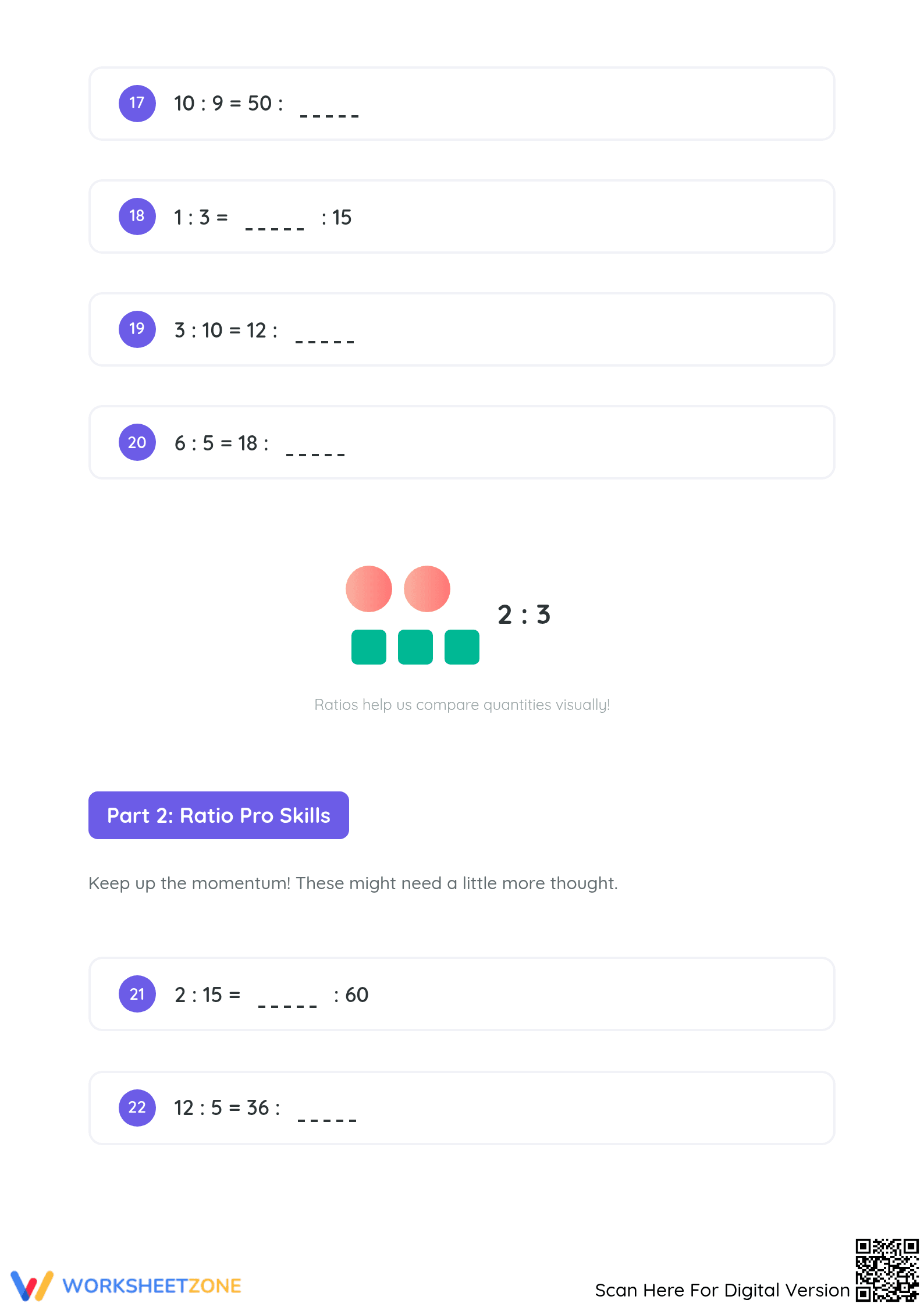 Essential Equivalent Ratio Missing Number Worksheet Grade 5 - Page 3