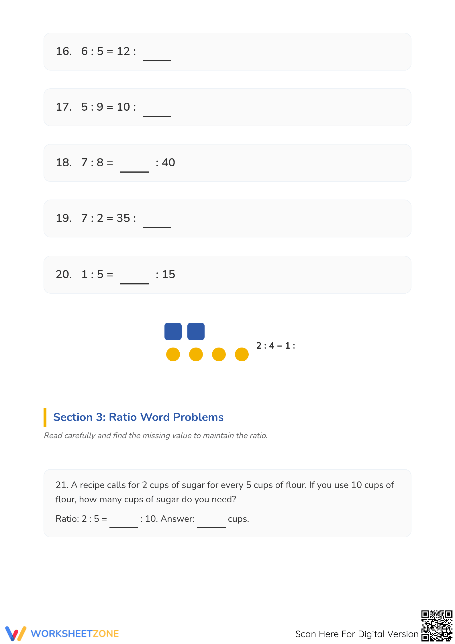 Essential Equivalent Ratios Worksheet | Grade 5 Math - Page 3