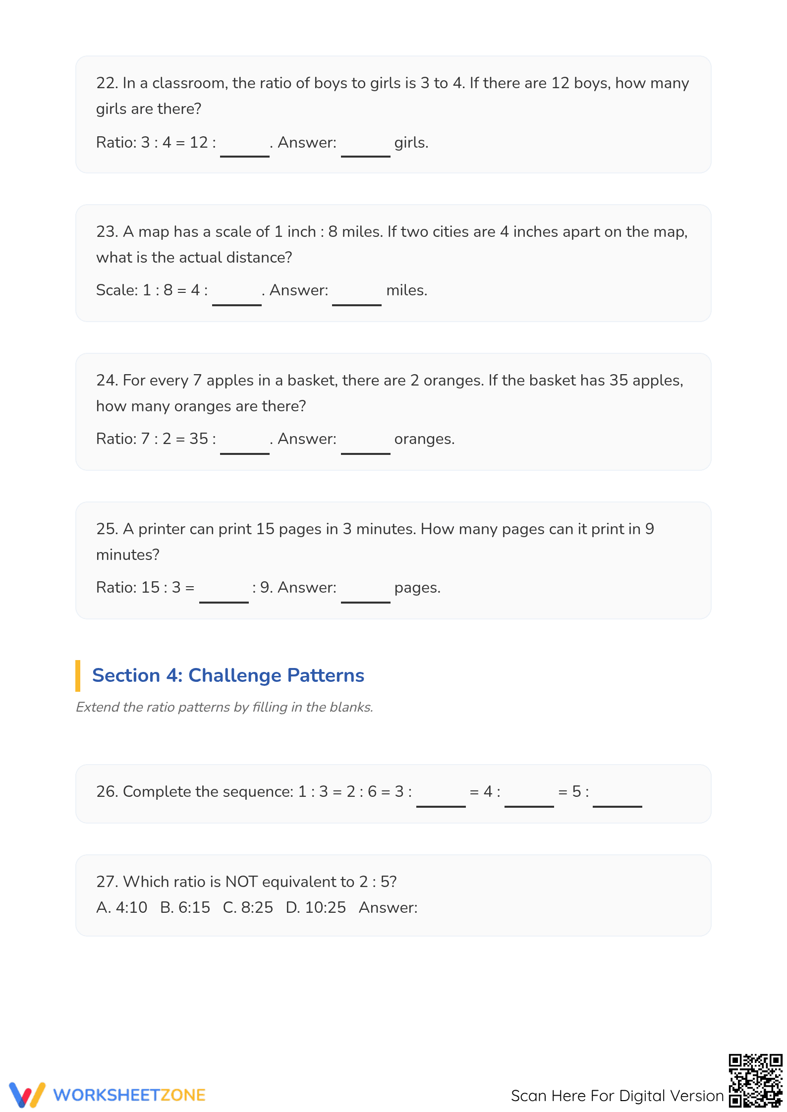 Essential Equivalent Ratios Worksheet | Grade 5 Math - Page 4