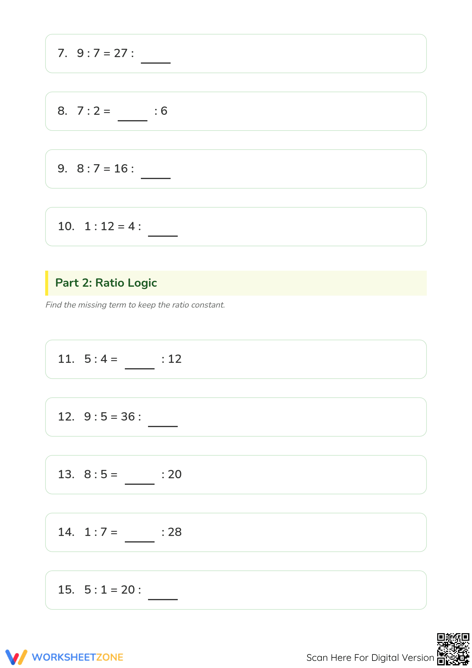 Equivalent Ratio Worksheet: Grade 5 Essential Practice - Page 2