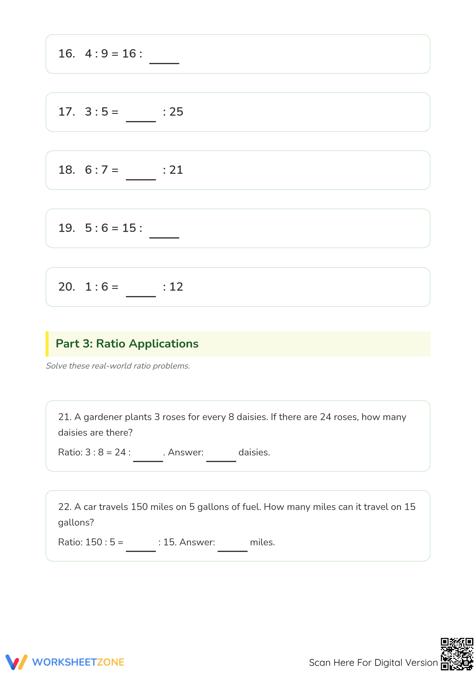 Equivalent Ratio Worksheet: Grade 5 Essential Practice - Page 3
