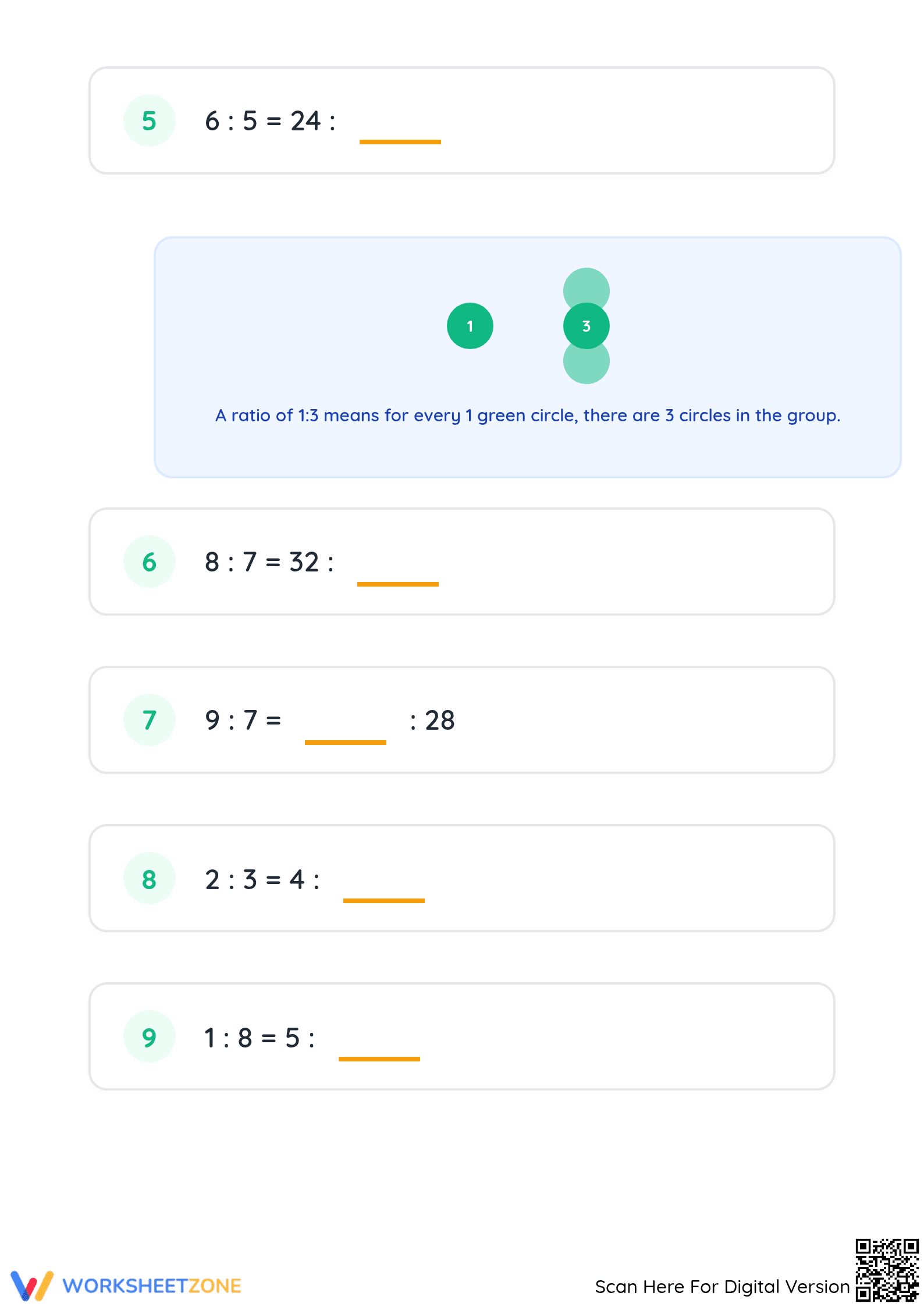 Printable Equivalent Ratio Worksheet | Grade 5 Essential - Page 2