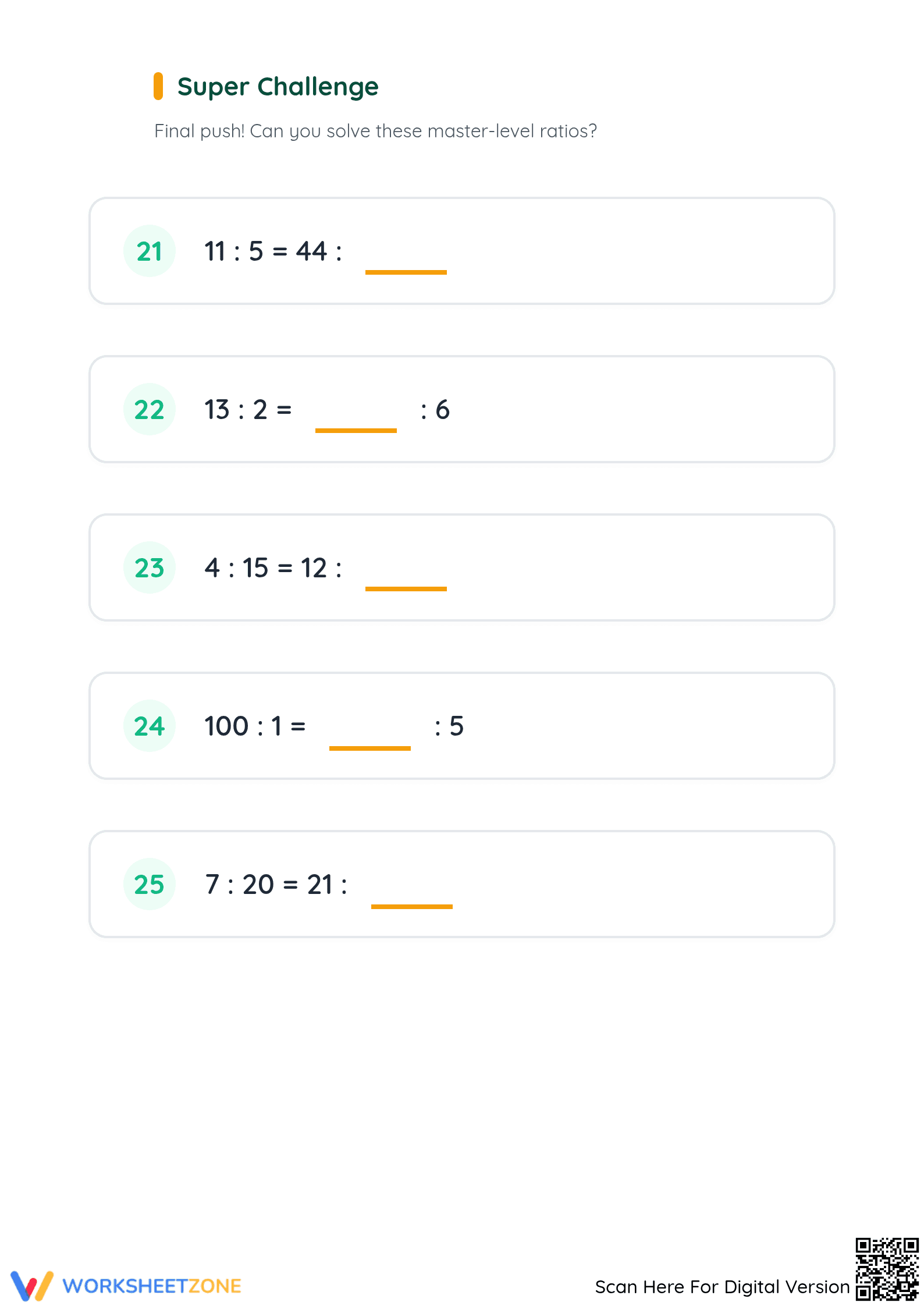 Printable Equivalent Ratio Worksheet | Grade 5 Essential - Page 5