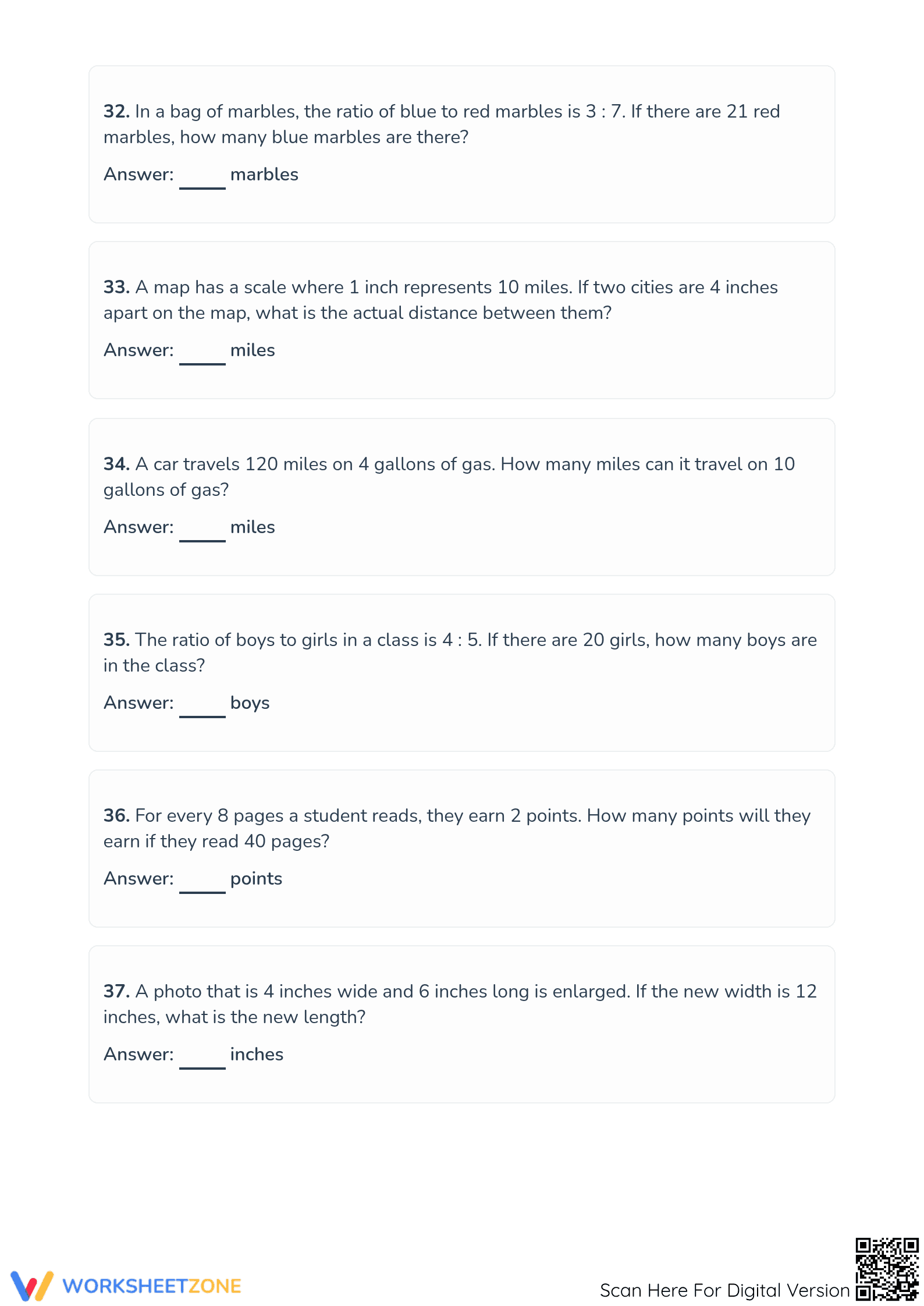 Essential Equivalent Ratios Worksheet | Grades 4-6 Math - Page 4