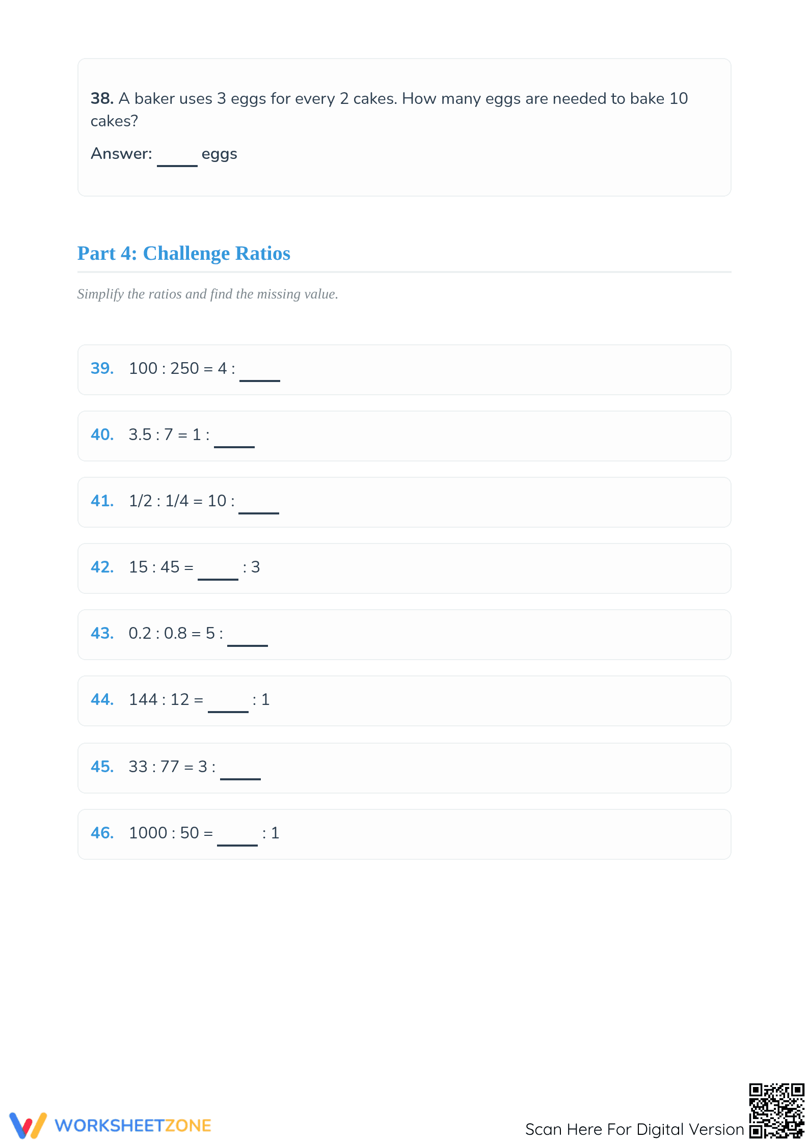 Essential Equivalent Ratios Worksheet | Grades 4-6 Math - Page 5
