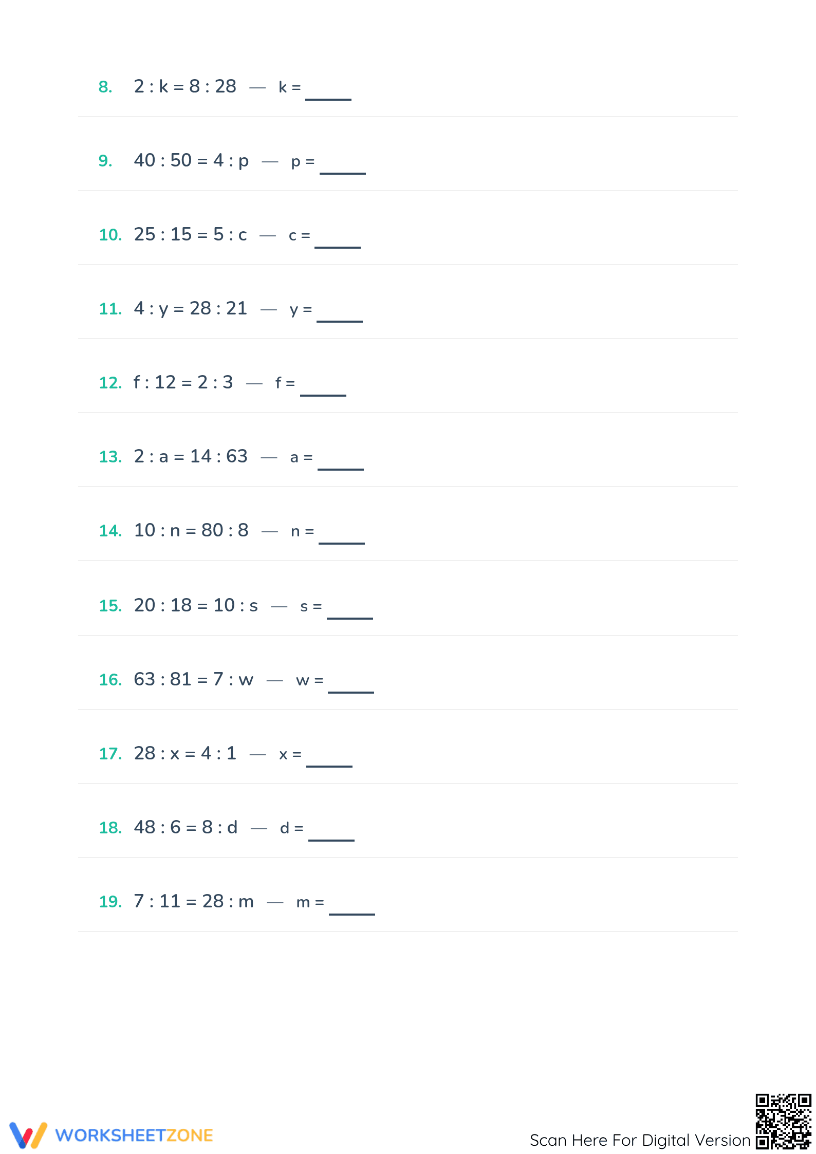 Essential Equivalent Ratios Worksheet | Grades 4-5 Math - Page 2
