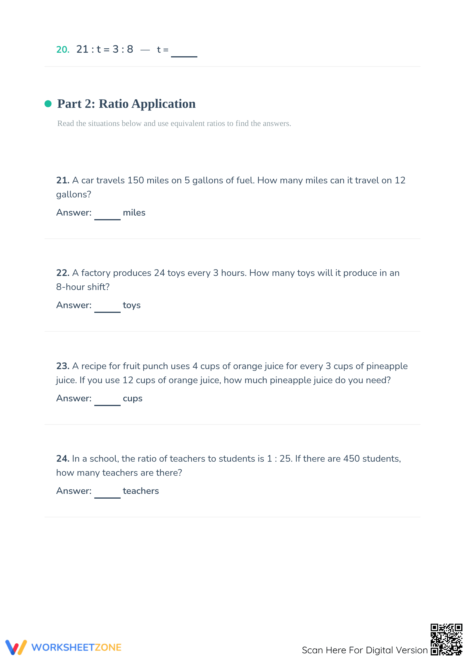 Essential Equivalent Ratios Worksheet | Grades 4-5 Math - Page 3