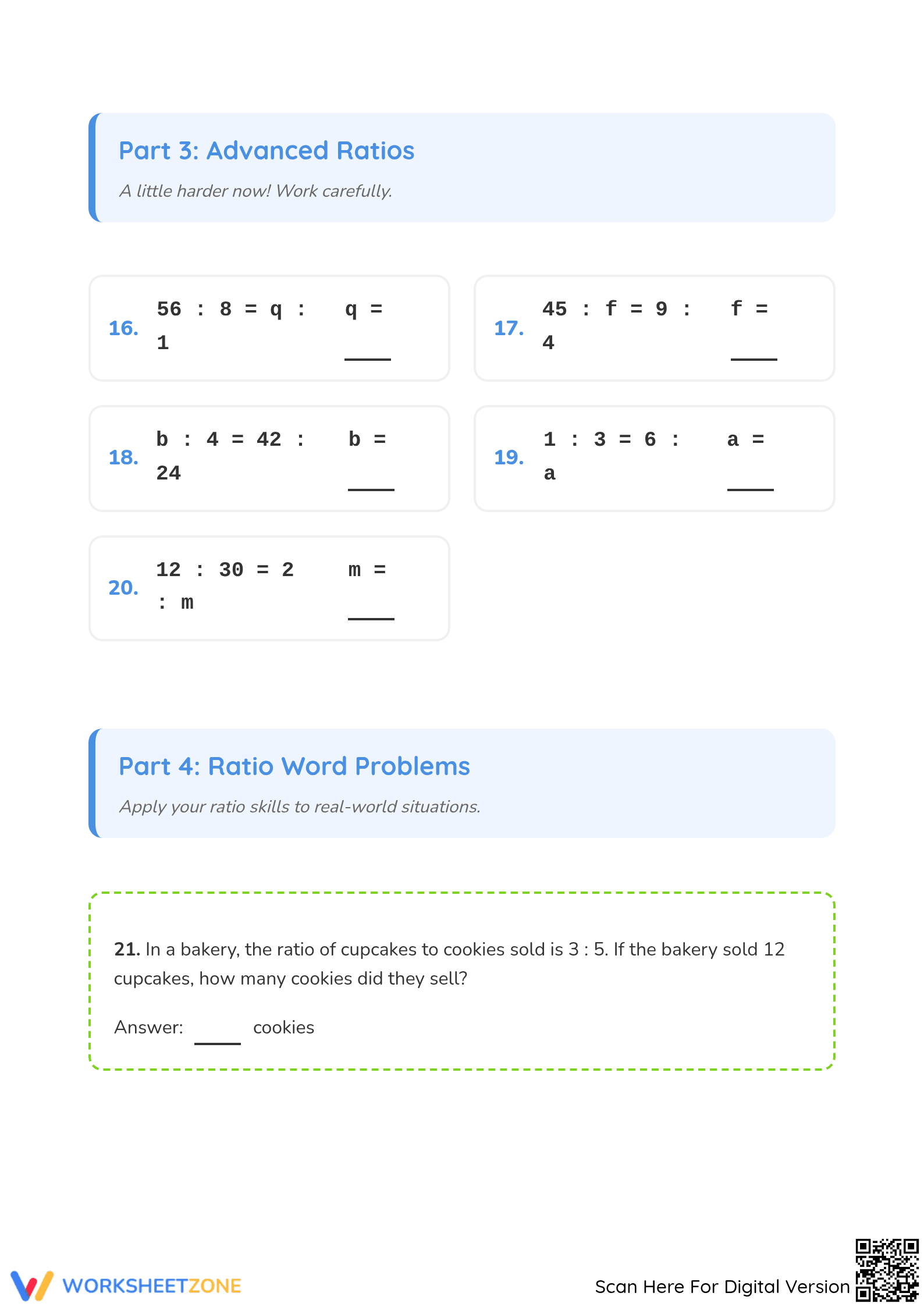 Printable Equivalent Ratios Worksheet | Grade 5 Math - Page 3