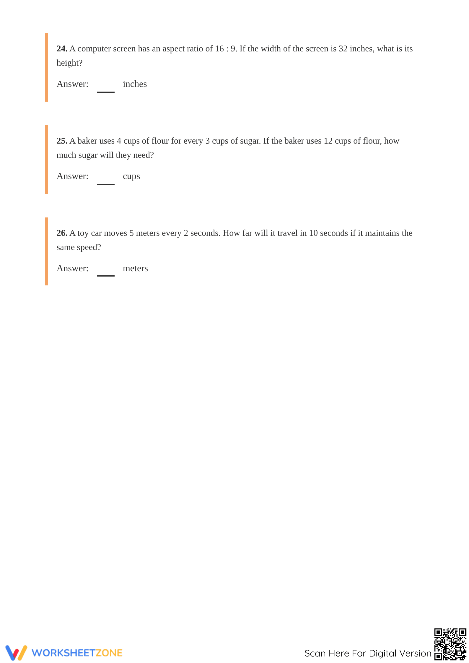 Printable Equivalent Ratios Worksheet | Grade 6 Math - Page 4